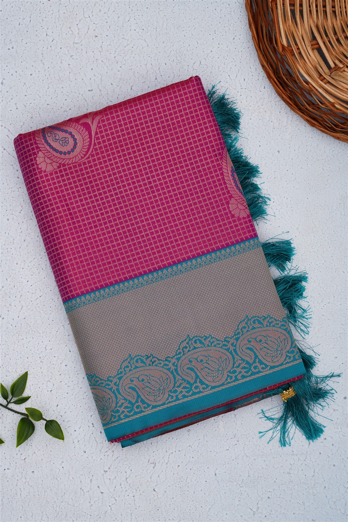 Banarasi Soft Silk Magenta Saree