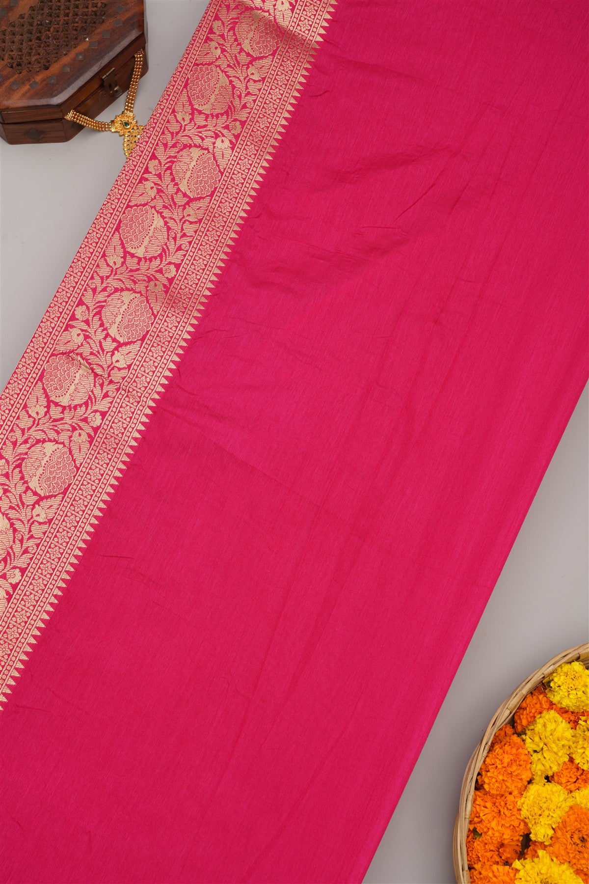 Banarasi Semi Kaddi Georgette Navy Blue Saree