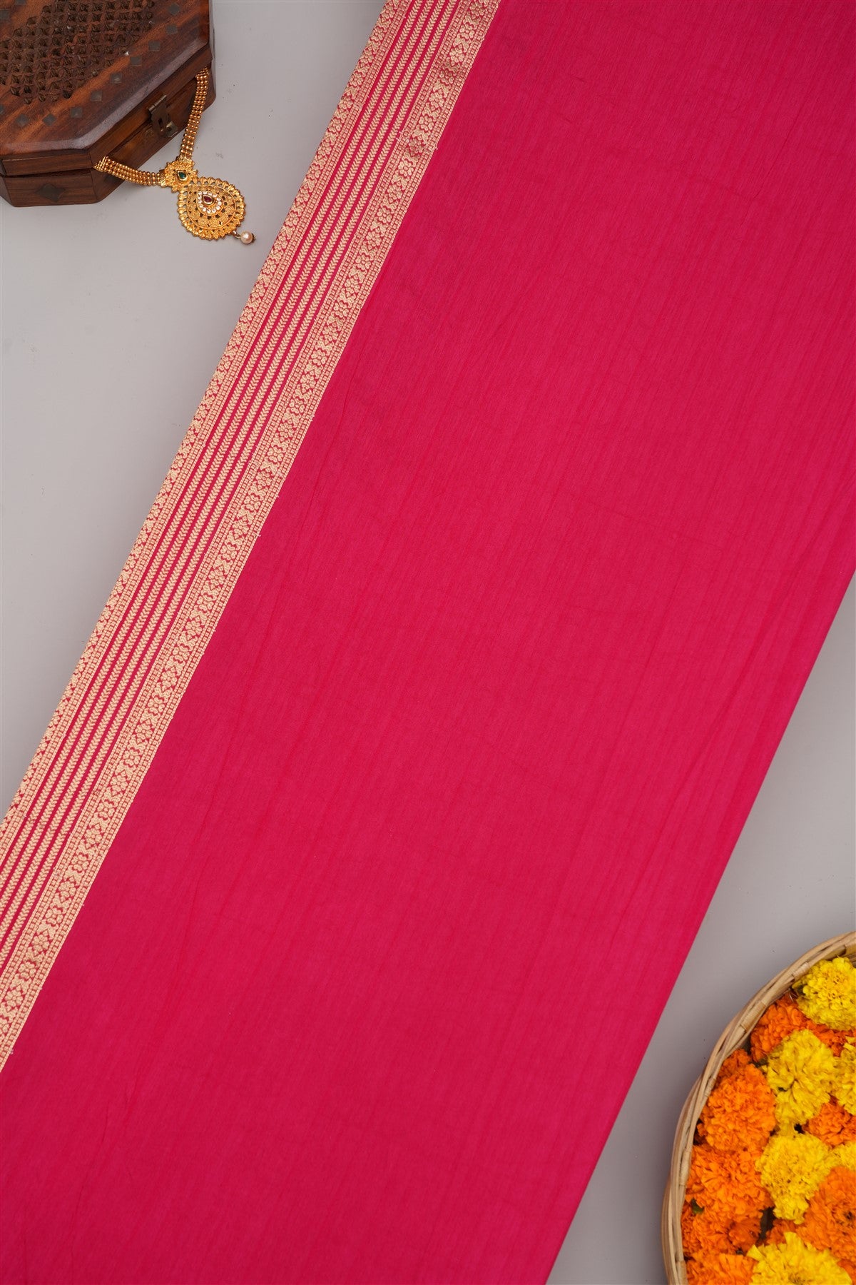 Banarasi Semi Kaddi Georgette Navy Blue Saree