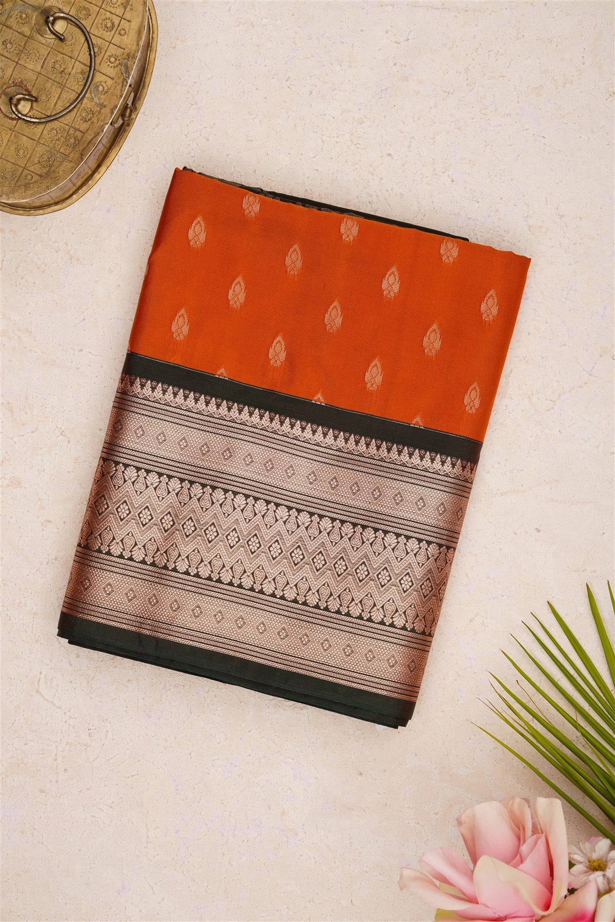 Semi Pattu Silk Blend Mustard Saree