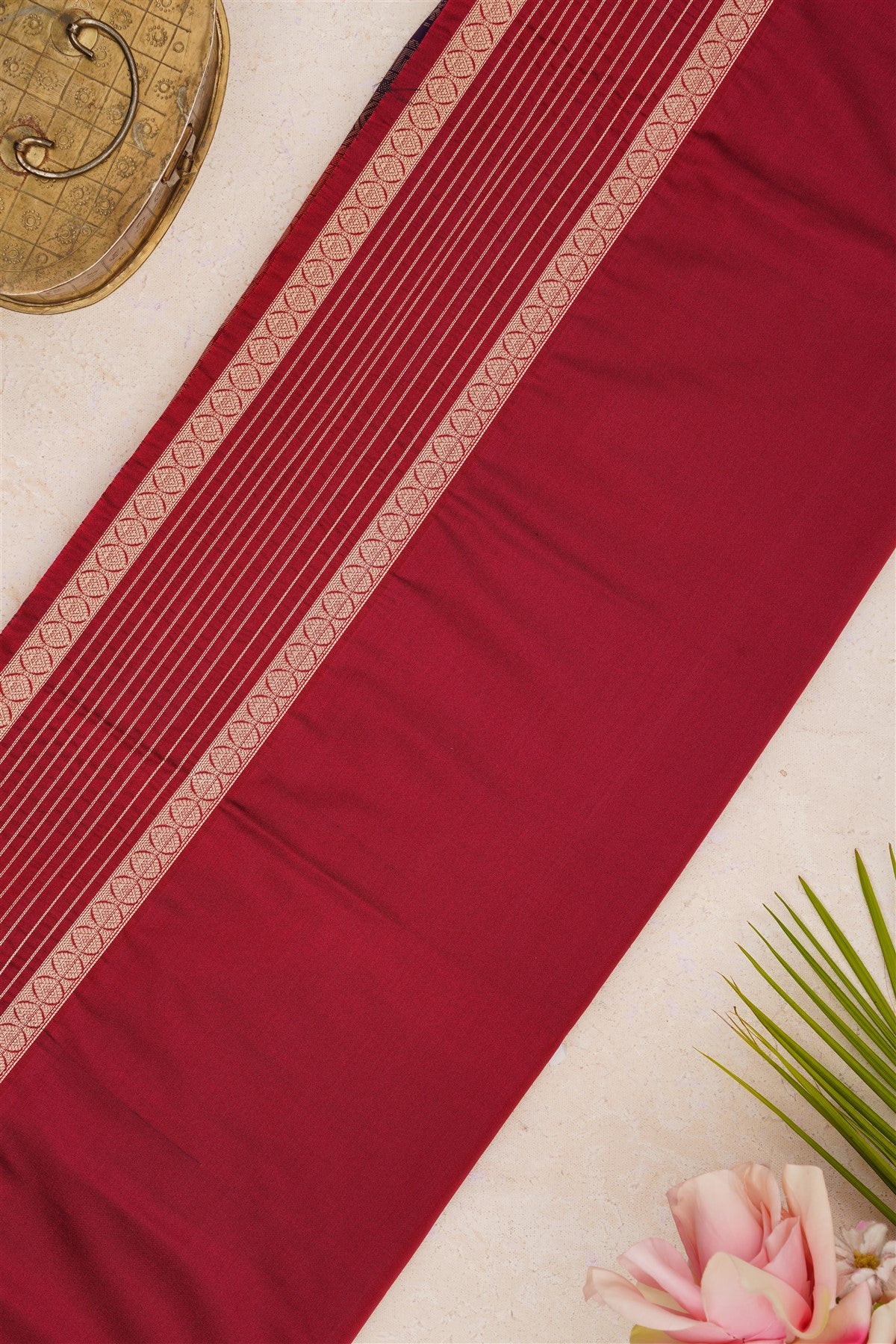 Semi Pattu Silk Blend Dark Violet Saree