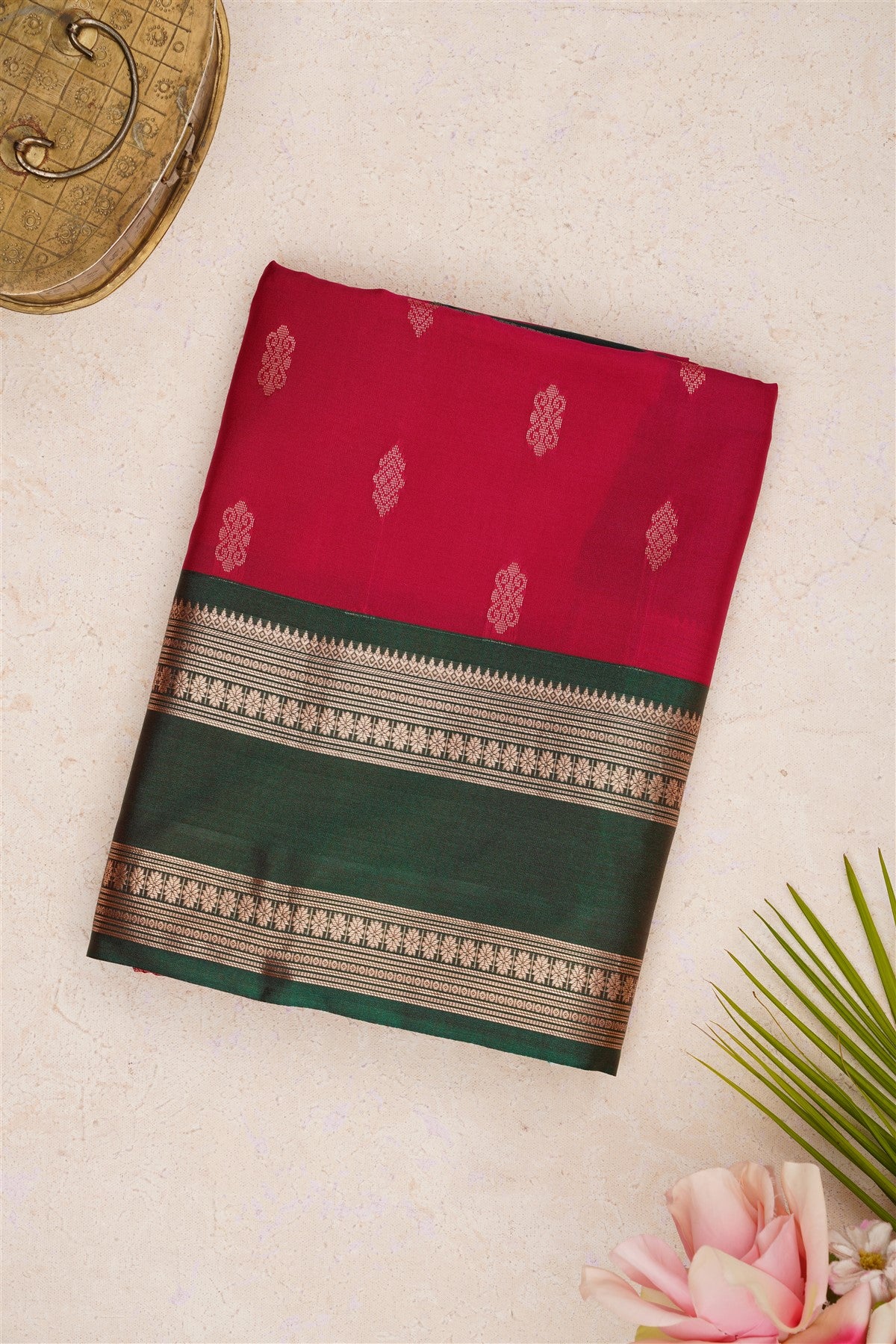 Semi Pattu Silk Blend Pink Saree