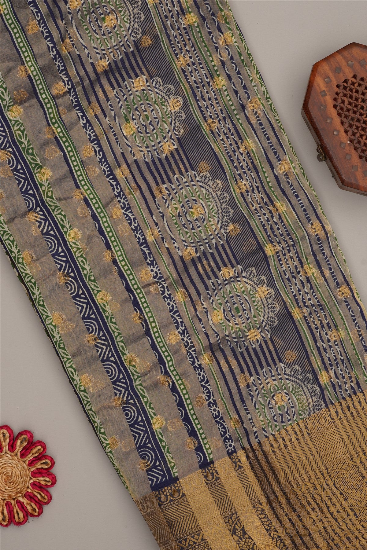 Fancy Modal Silk Kalamkari Print Green Saree