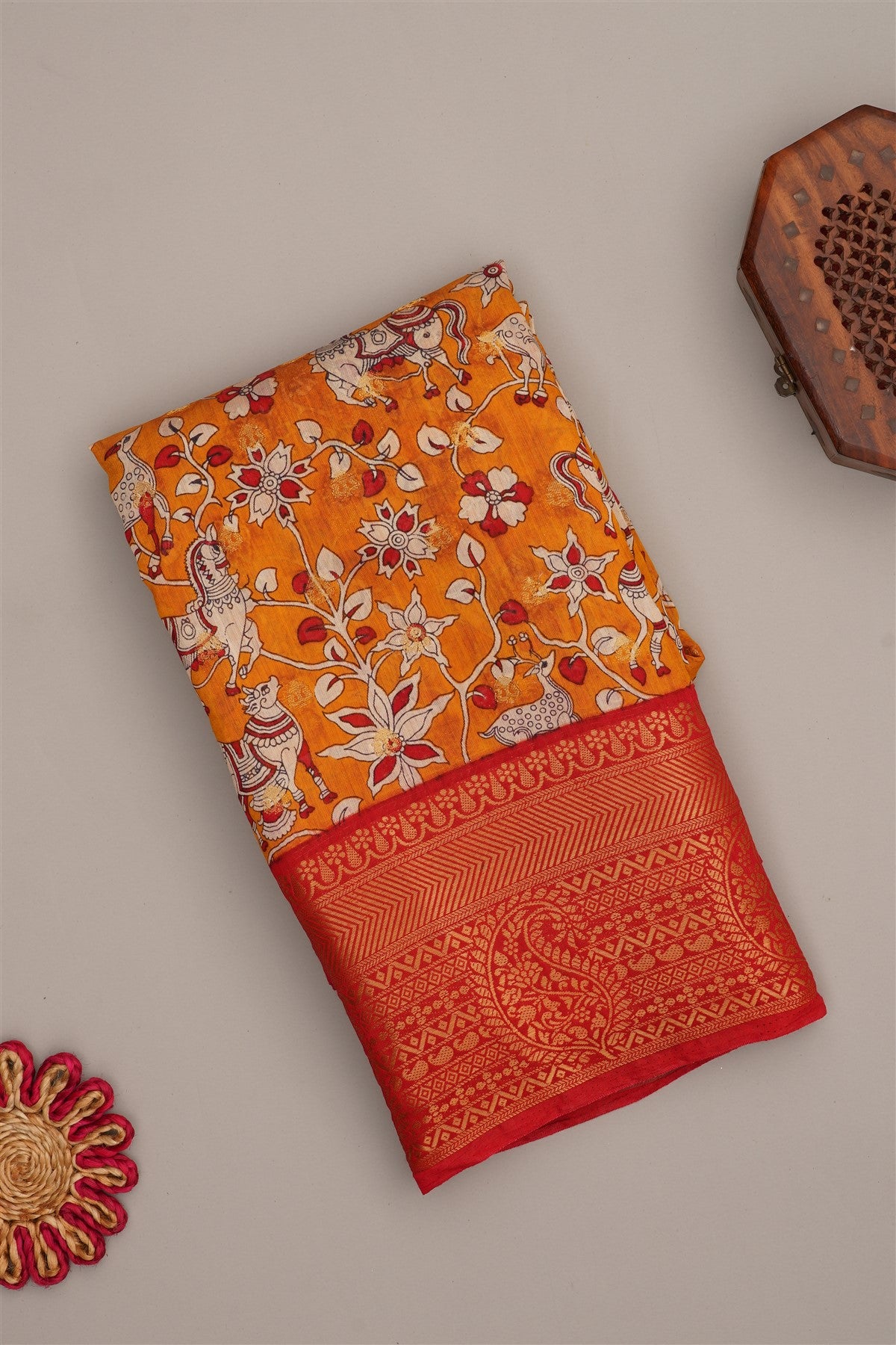 Fancy Modal Silk Mustard Saree