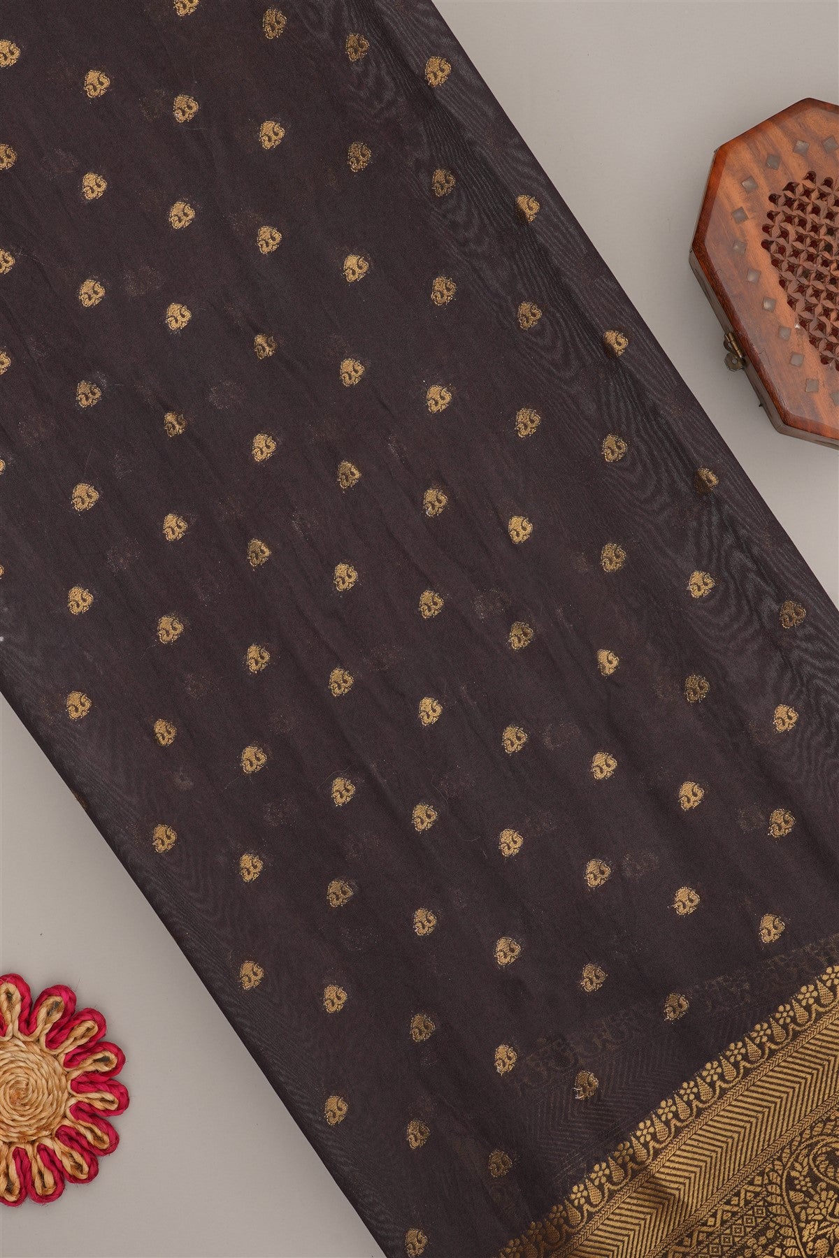 Fancy Modal Silk Kalamkari Print  Maroon Saree
