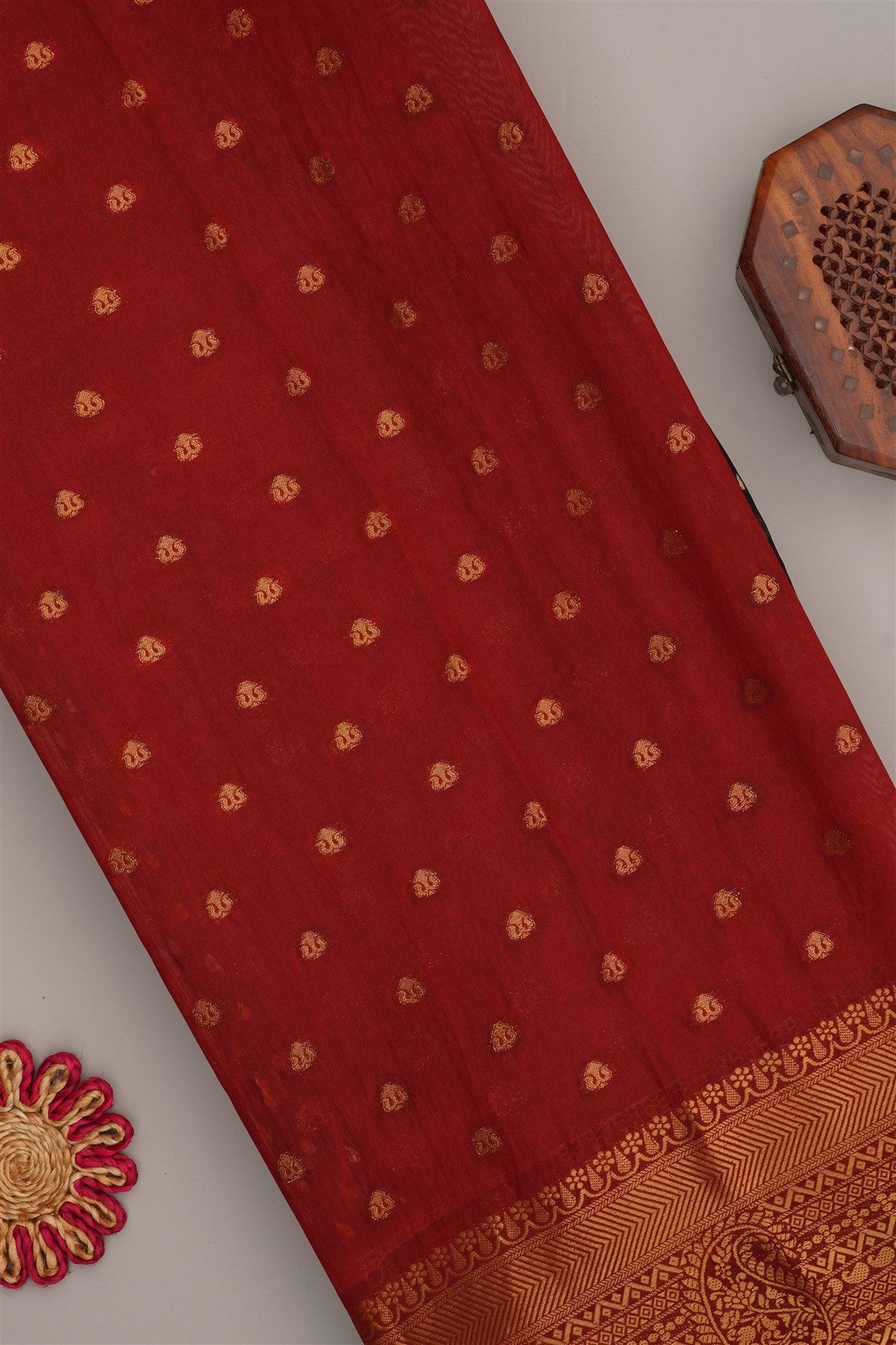 Fancy Modal Silk Kalamkari Print Dark Brown Saree