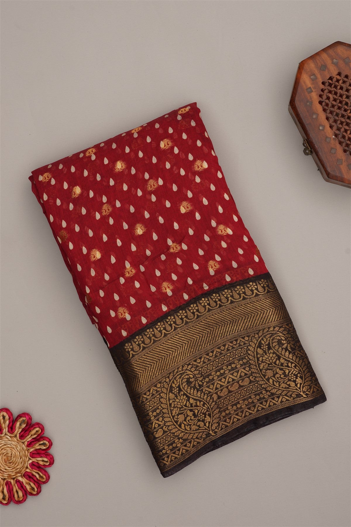 Fancy Modal Silk Kalamkari Print Maroon Saree