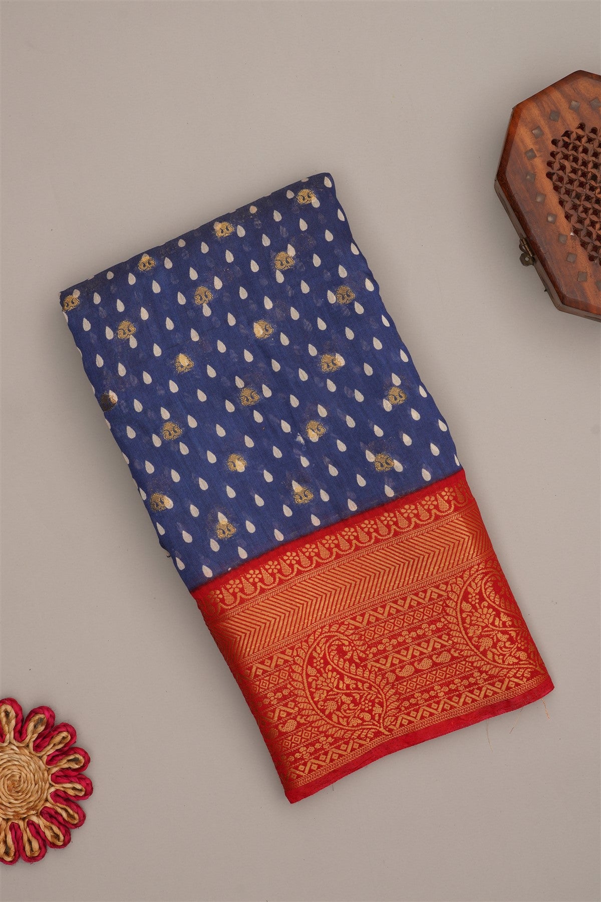 Fancy Modal Silk Navy Blue Saree