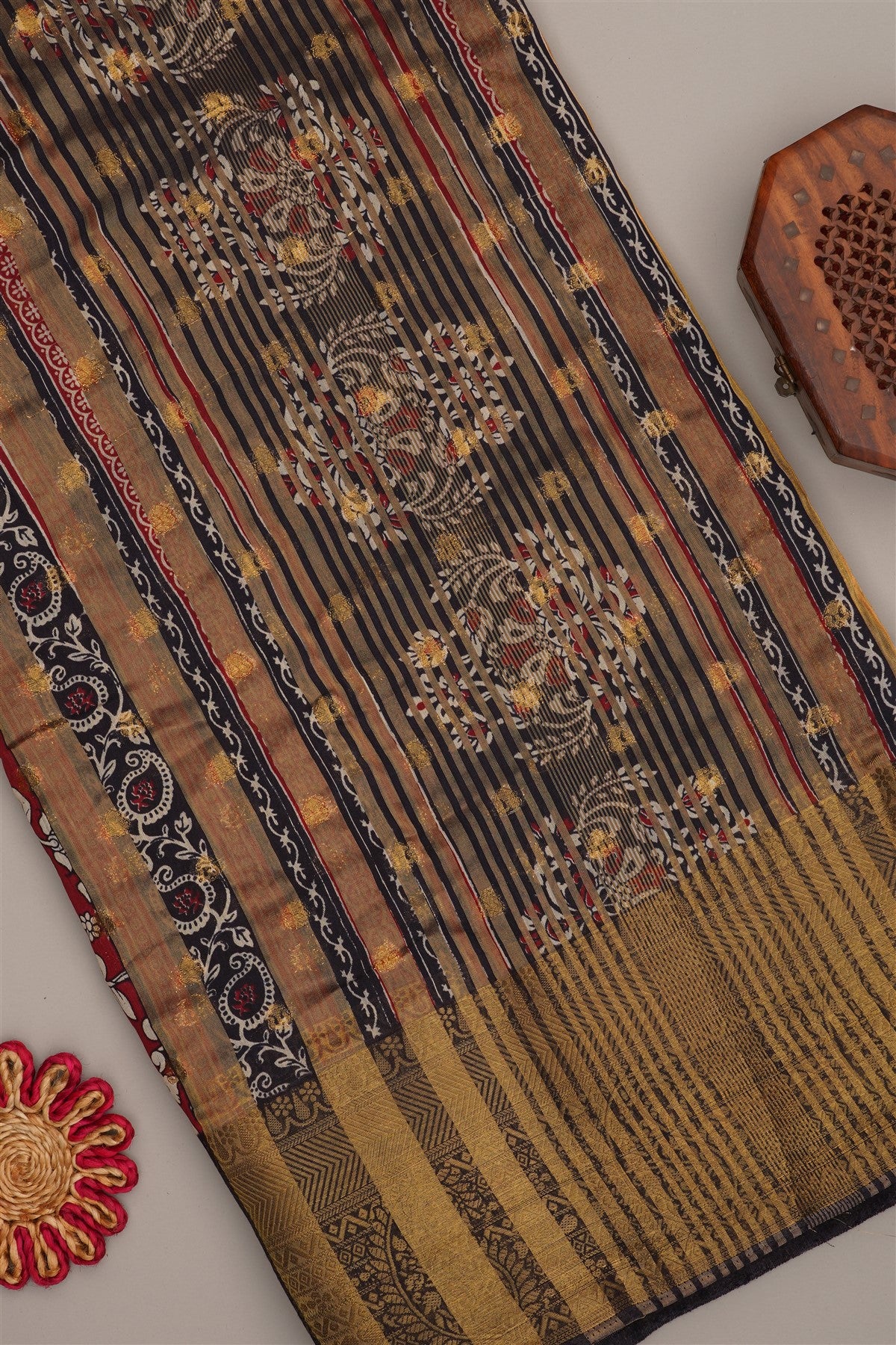 Fancy Modal Silk Kalamkari Print Maroon Saree