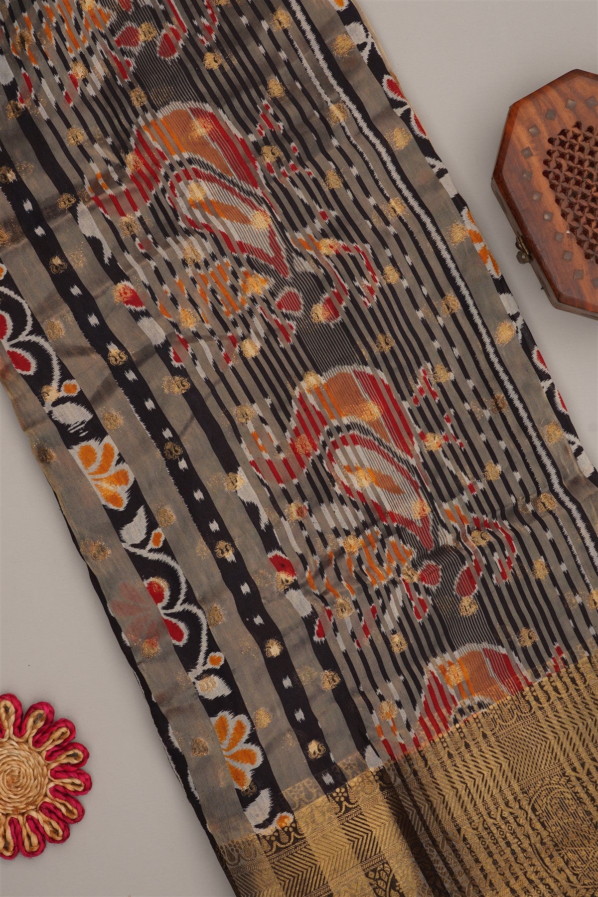Fancy Modal Silk Kalamkari Print Maroon Saree