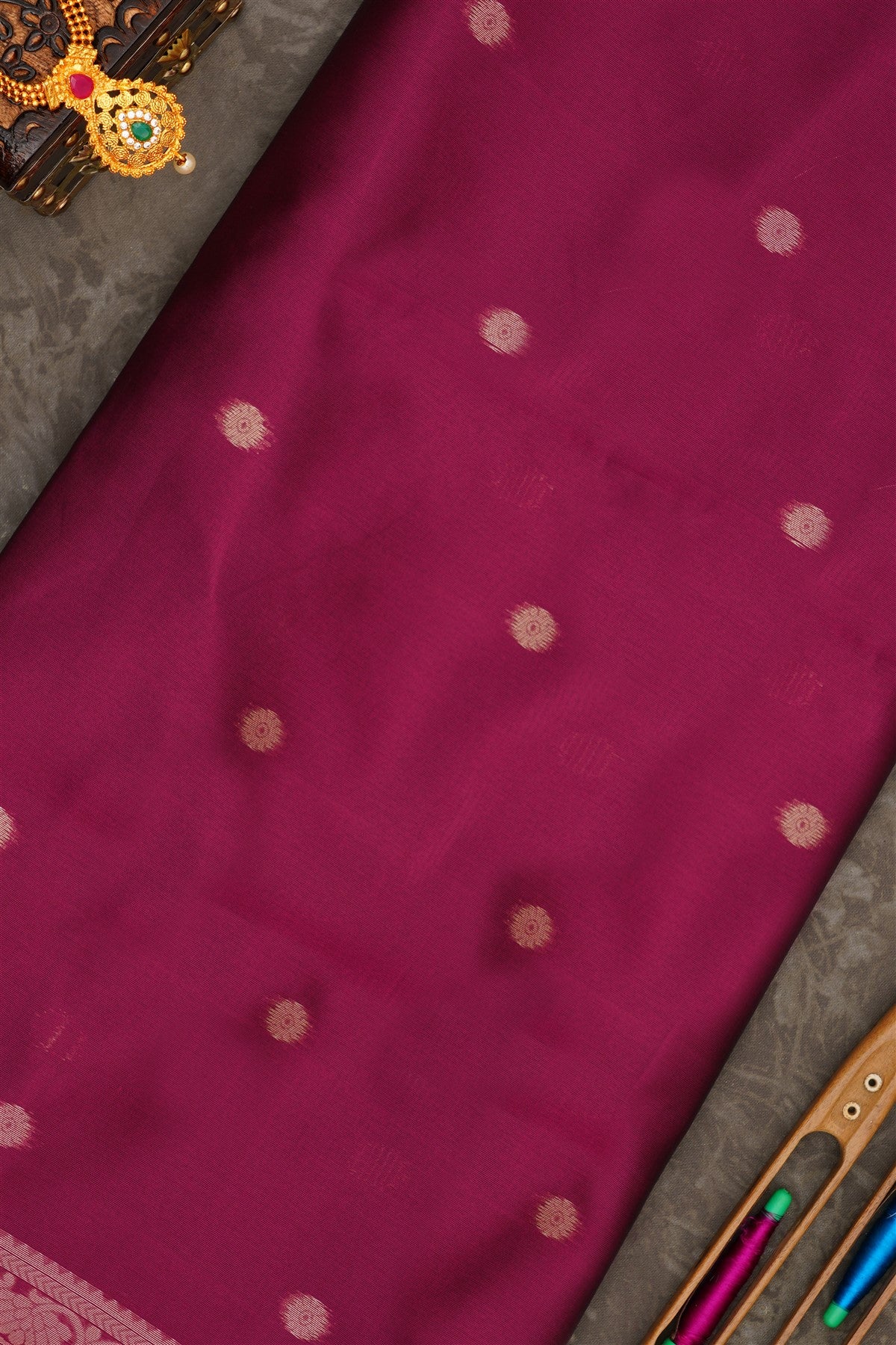 Fancy Soft Silk Rust Saree