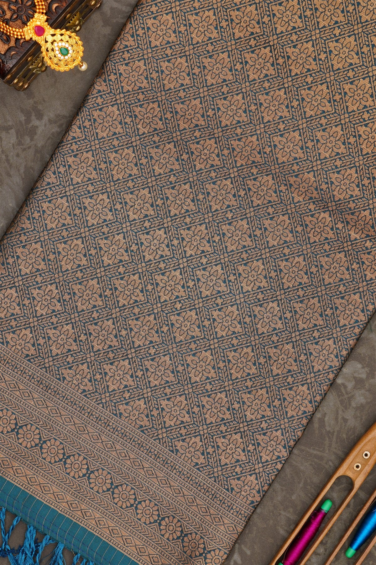 Banarasi Soft Silk Dark Blue Saree