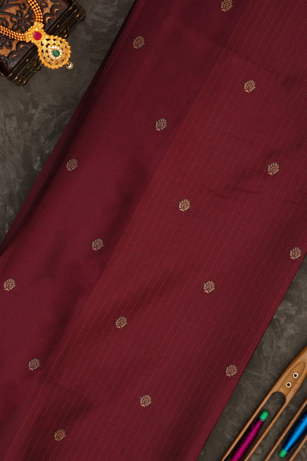 Banarasi Soft Silk Maroon Saree