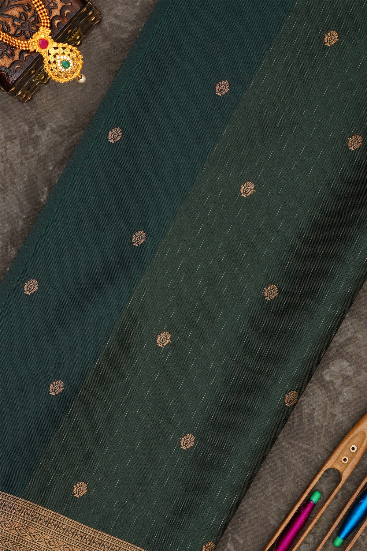 Banarasi Soft Silk Mehendi Green Saree