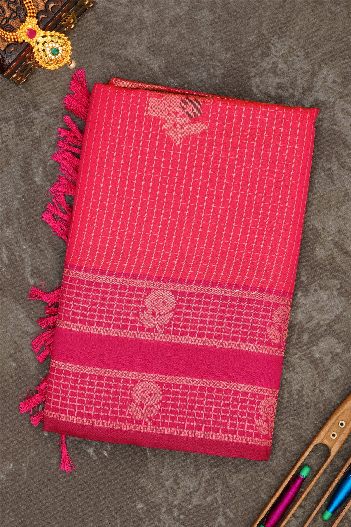 Banarasi Soft Silk Pink Saree