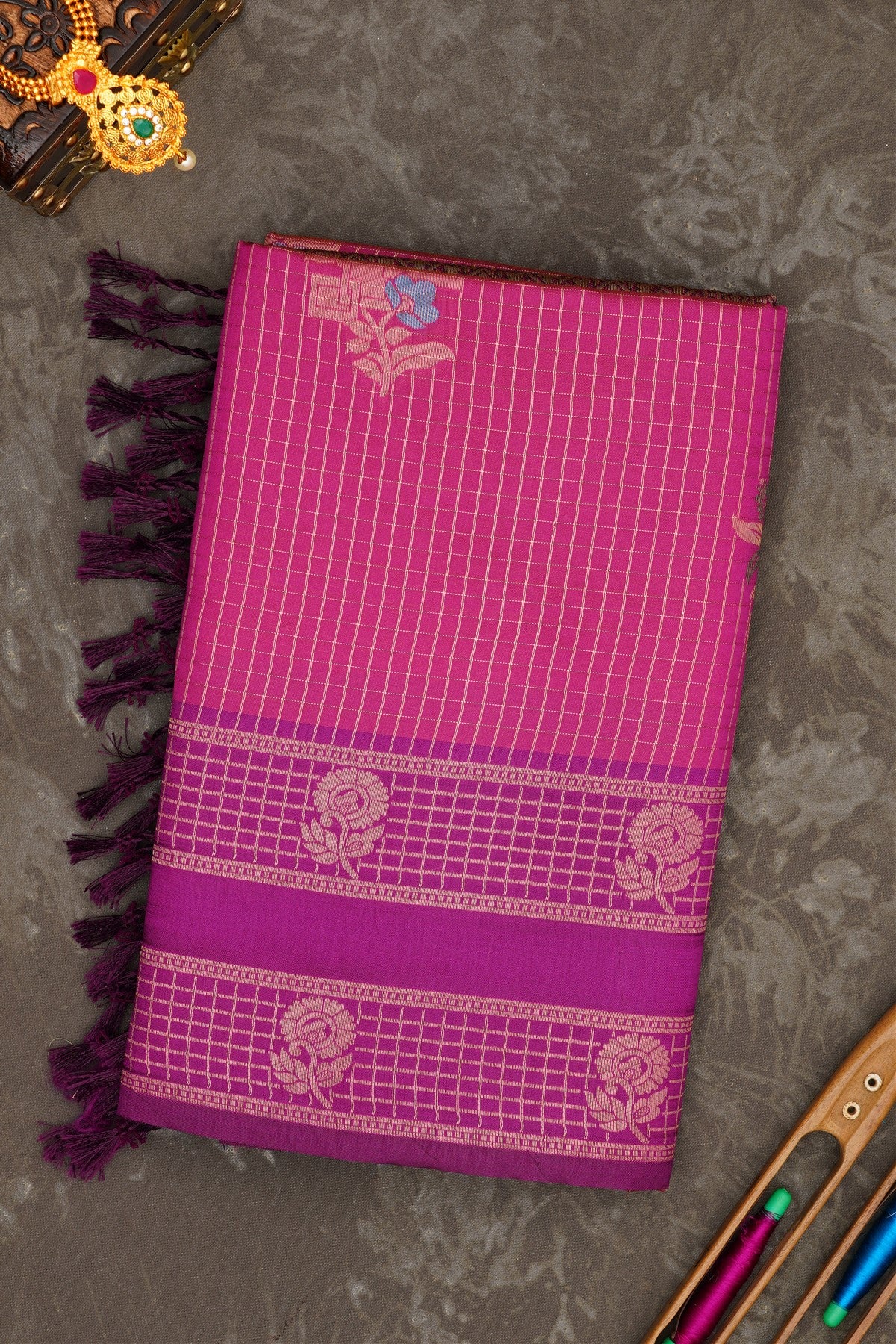 Banarasi Soft Silk Purple Saree
