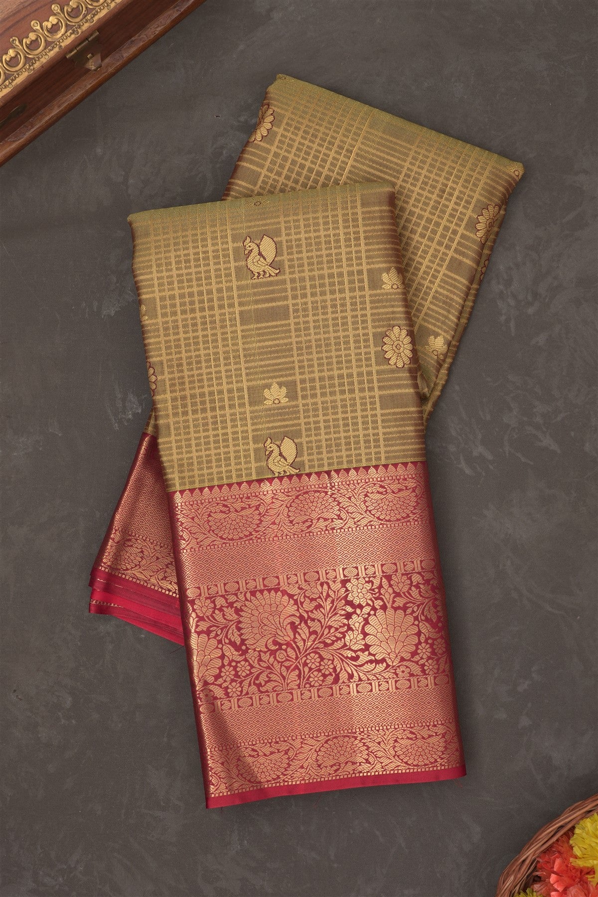 Kanchipuram Silk Light Green Saree