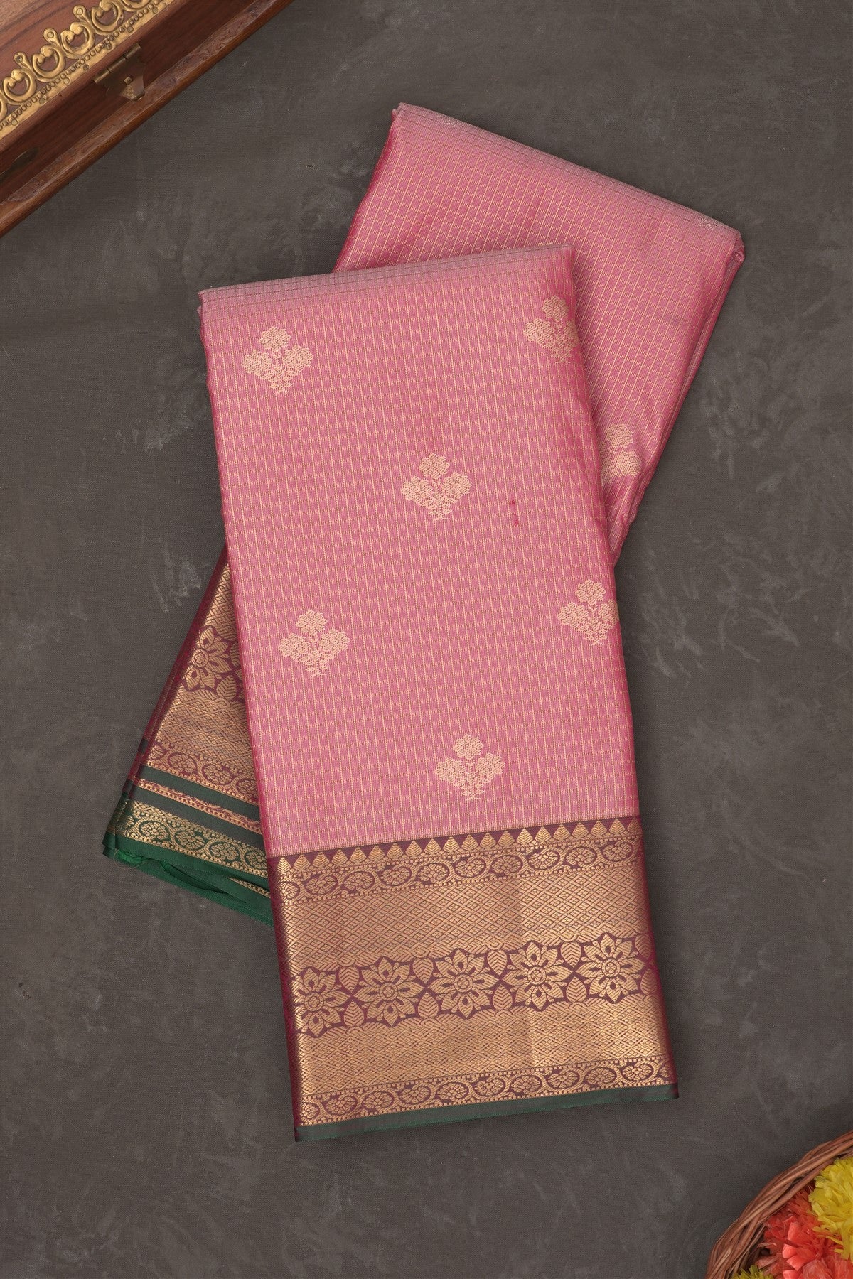 Kanchipuram Silk Light Pink Saree