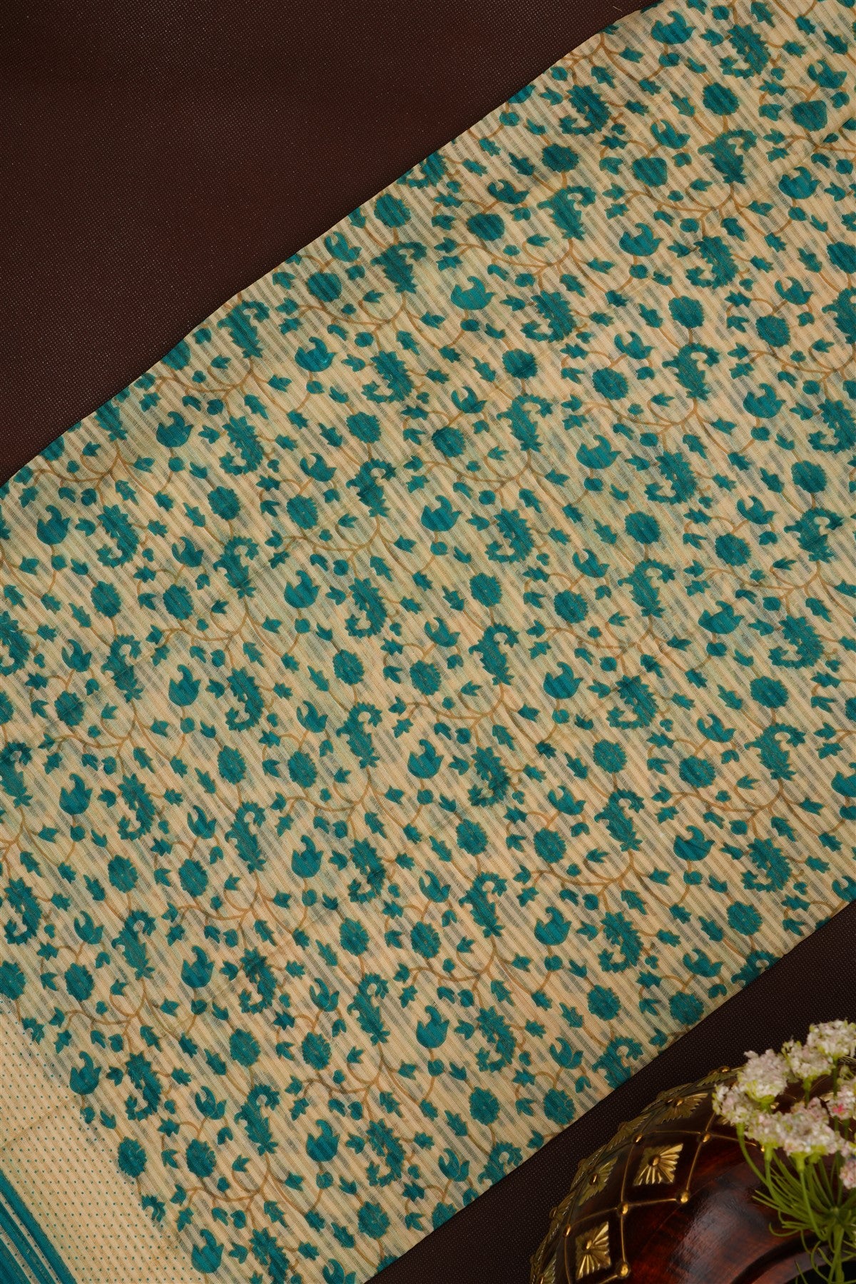 Printed Cotton Teal DressMaterial