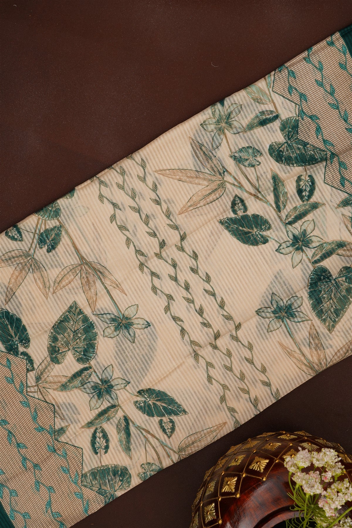 Printed Cotton Cream DressMaterial
