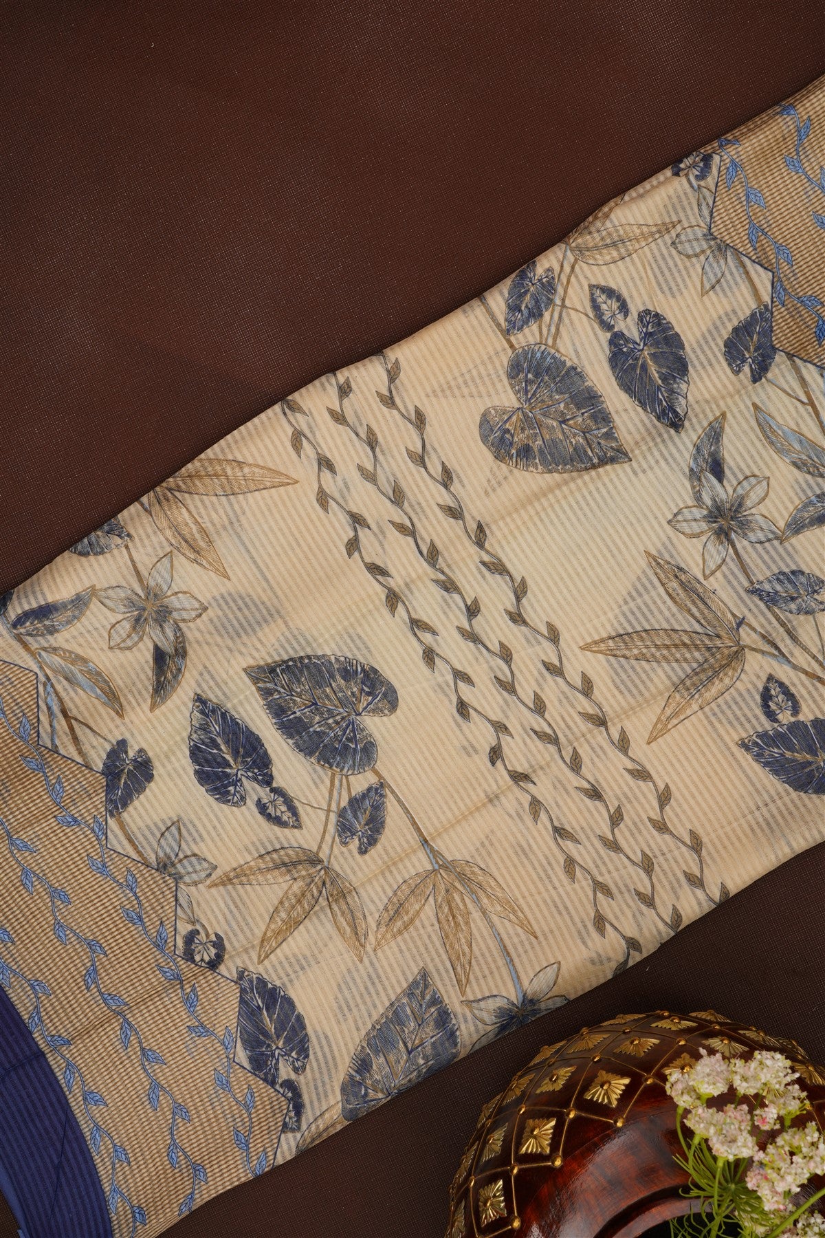Printed Cotton Cream DressMaterial