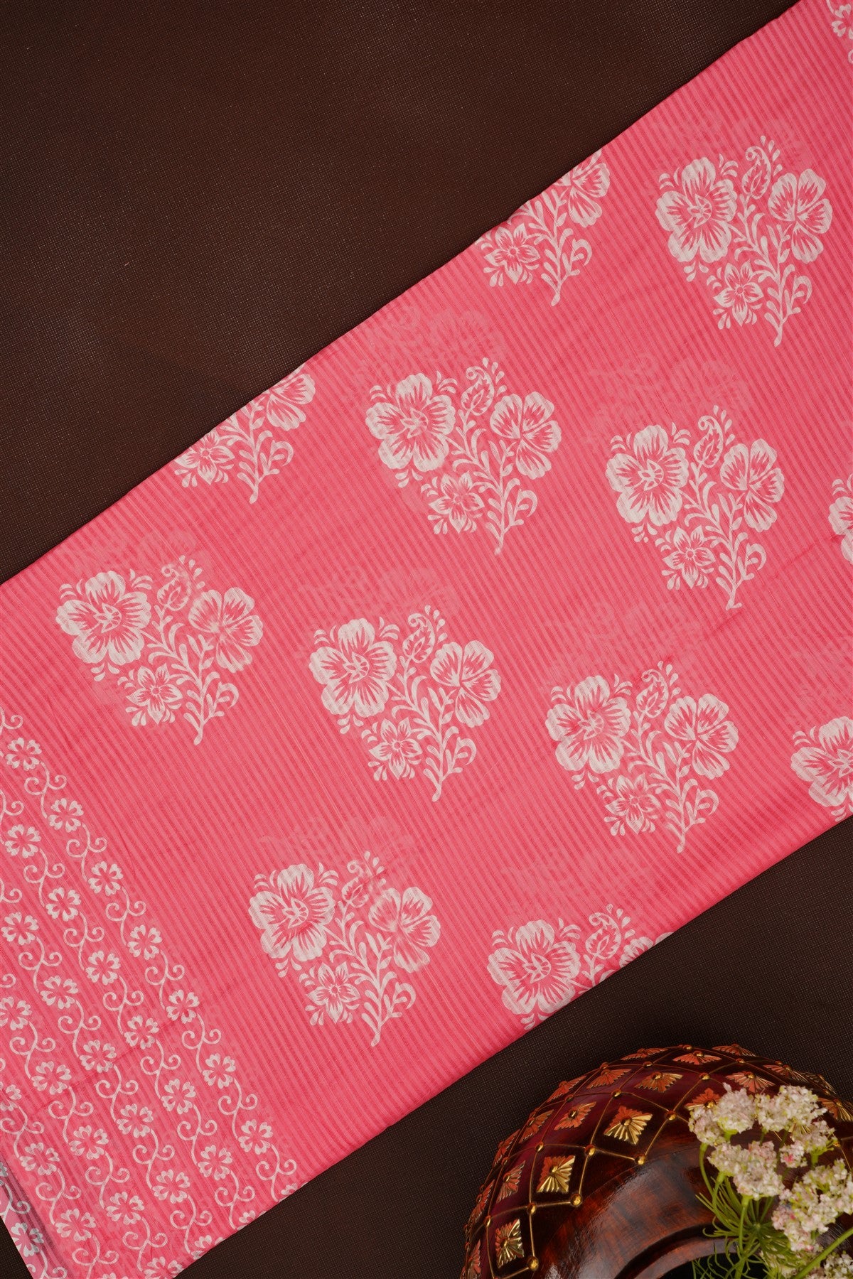 Printed Cotton Light Pink DressMaterial
