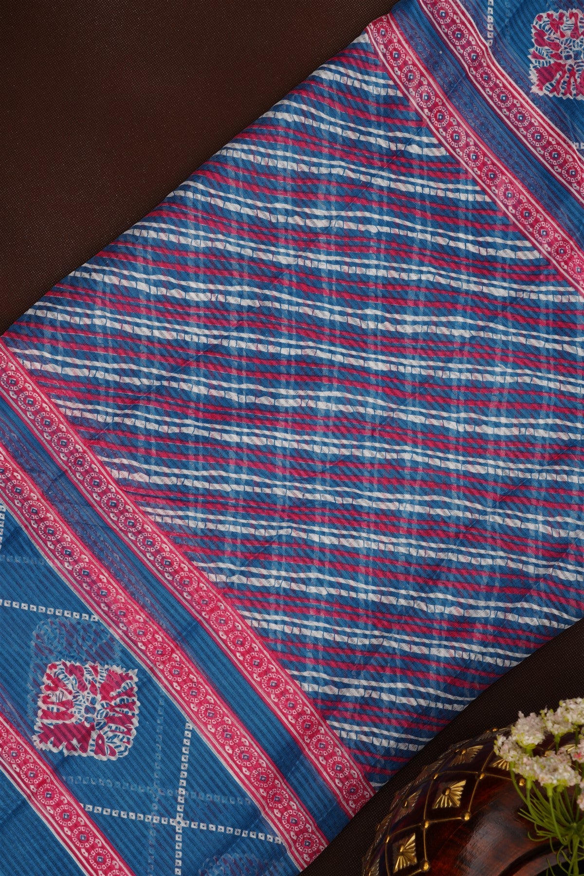Printed Cotton Blue DressMaterial