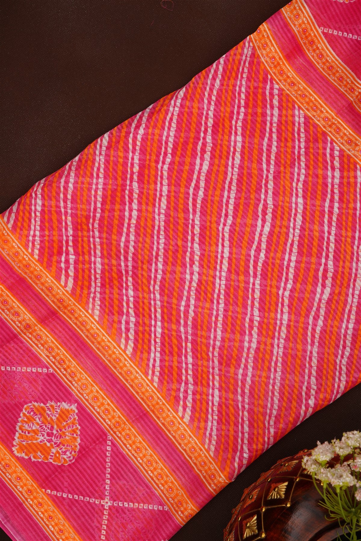 Printed Cotton Dark Pink DressMaterial