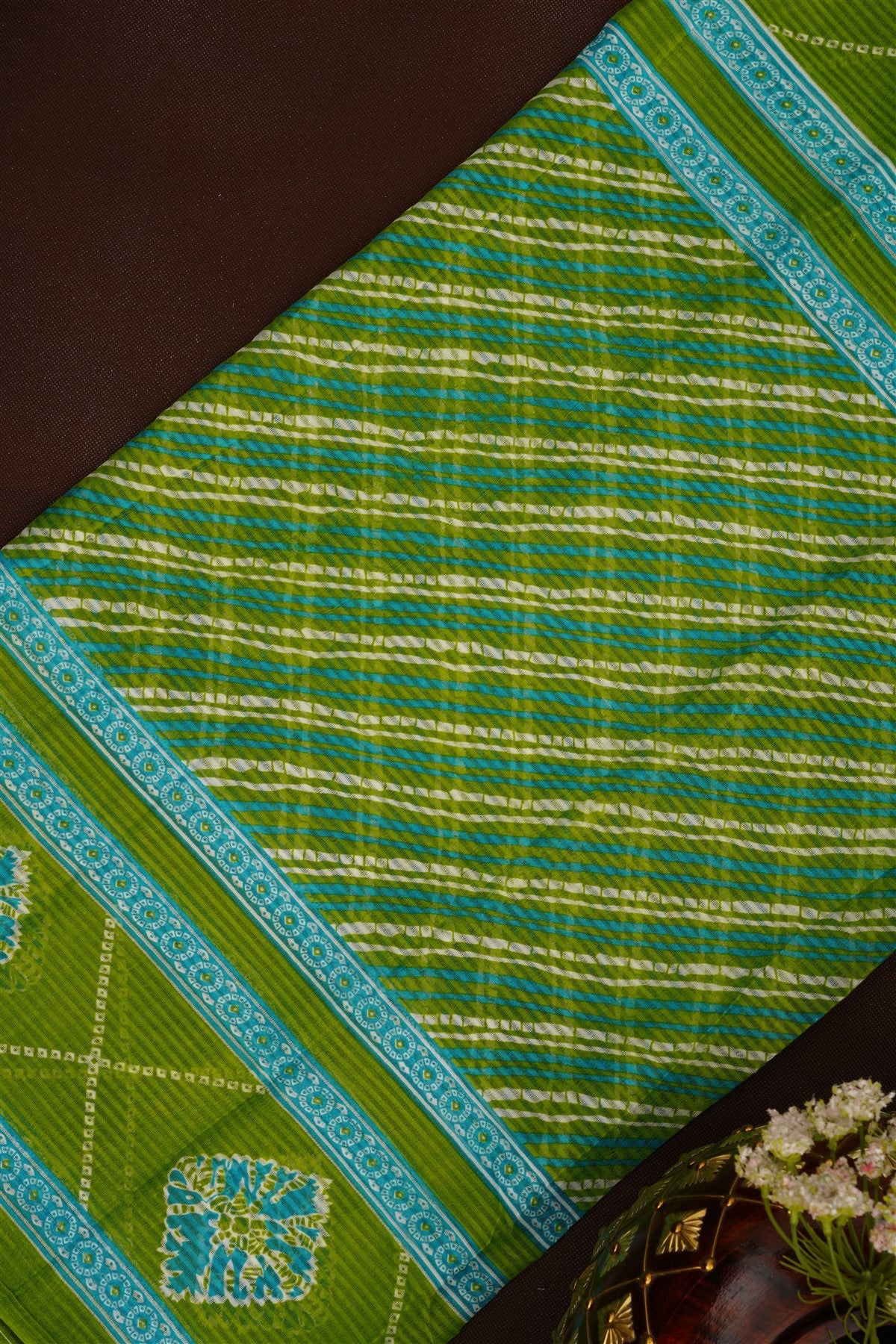 Printed Cotton Light Green Dress Material