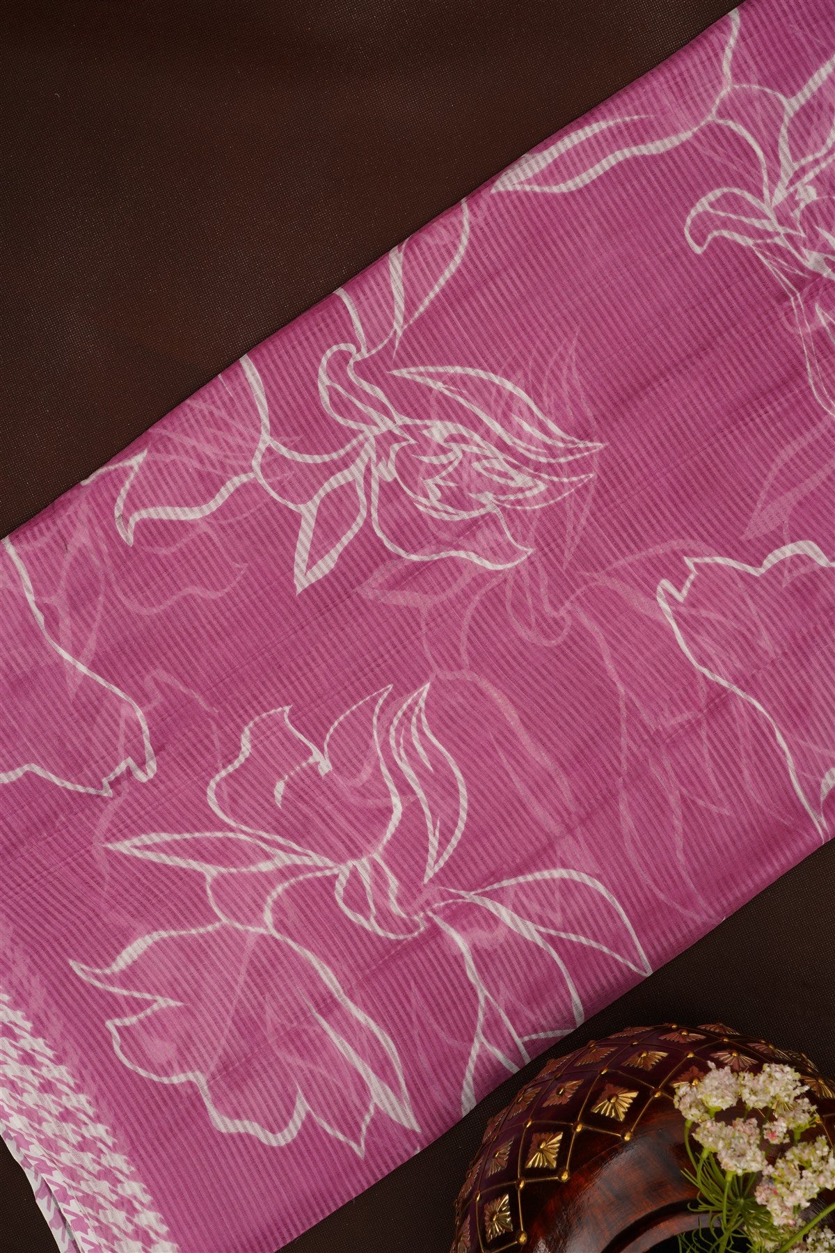 Printed Cotton Light Purple DressMaterial