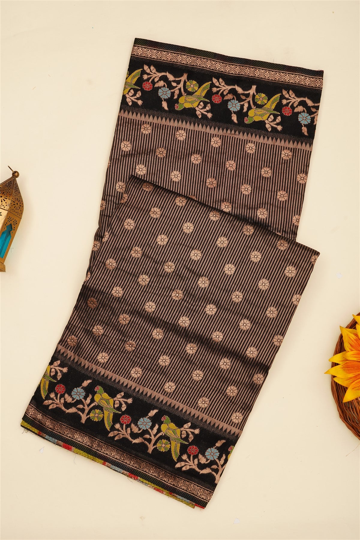 Banarasi Silk Blend Black Saree