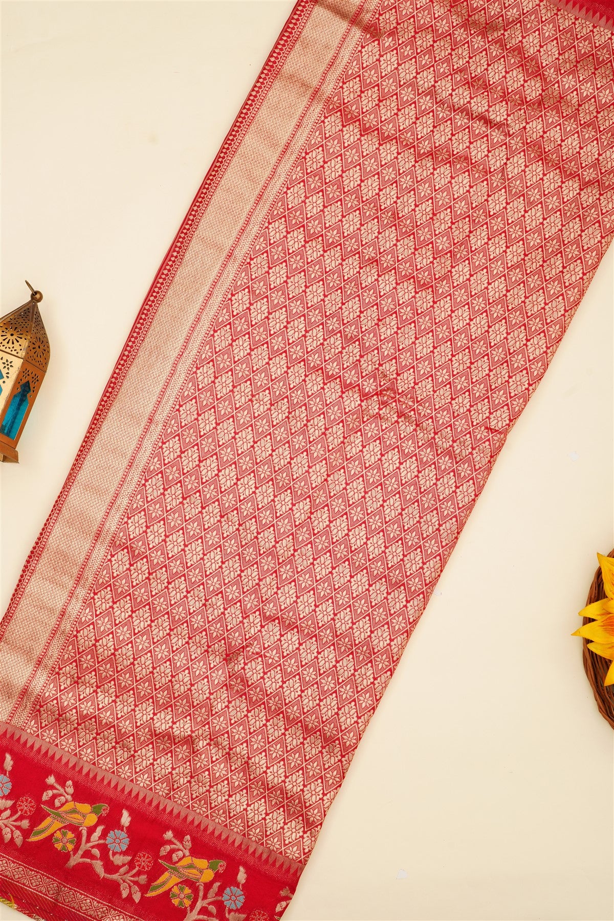 Banarasi Silk Blend Dark Pink Saree