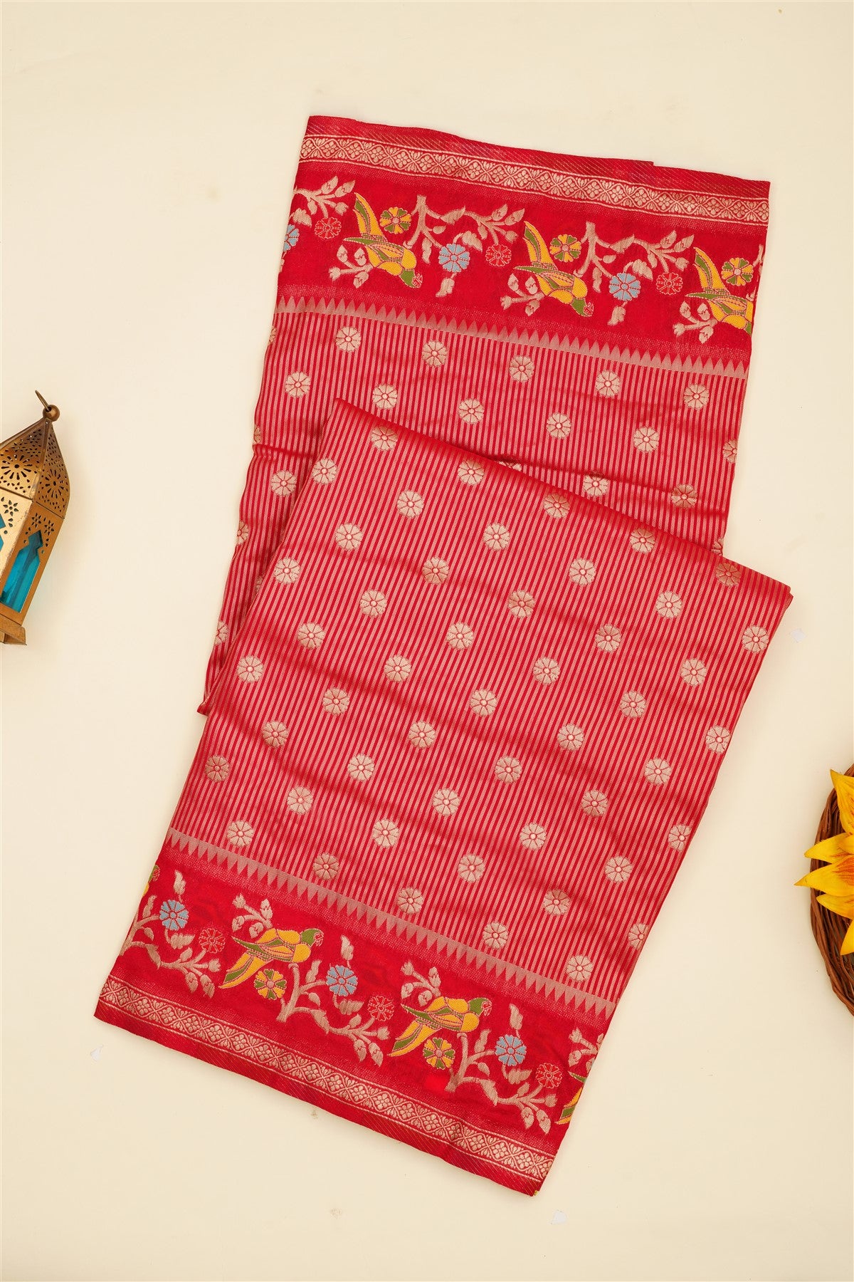 Banarasi Silk Blend Dark Pink Saree