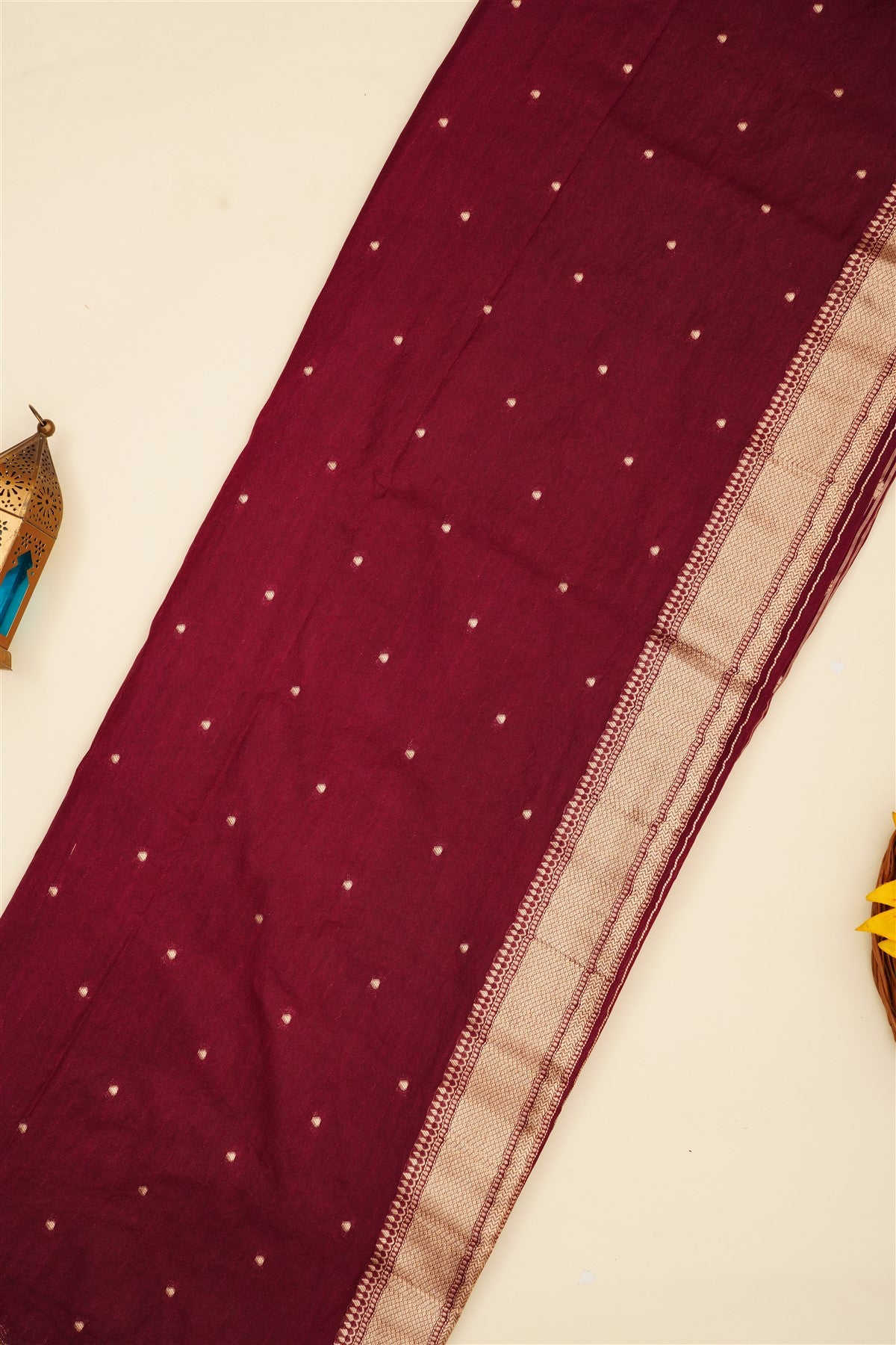 Banarasi Silk Blend Purple Saree