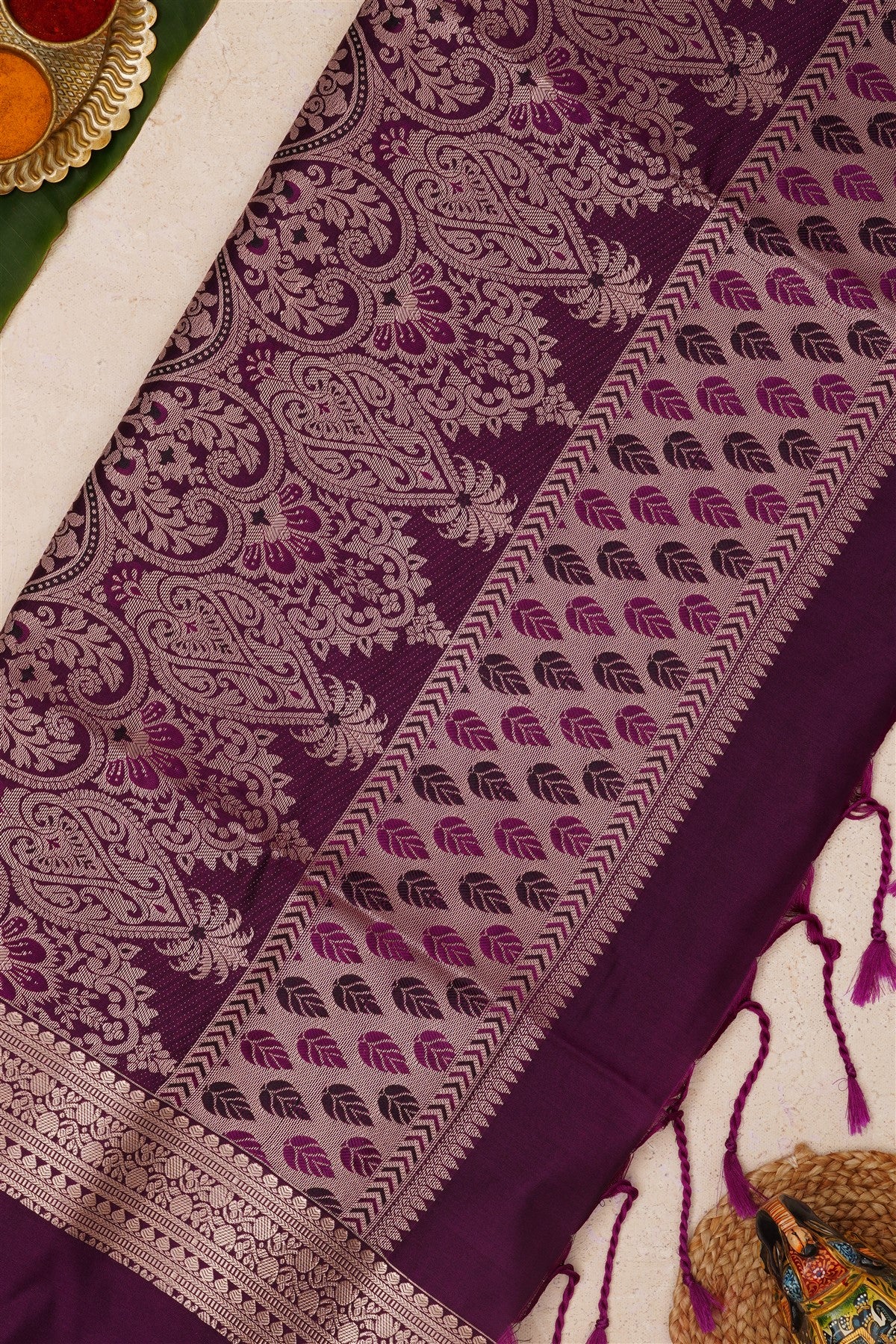 Fancy Vintage Soft Silk Light Olive Green Saree