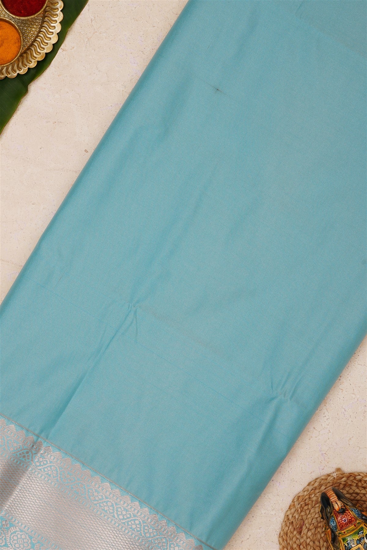 Fancy Vintage Soft Silk Rust Saree