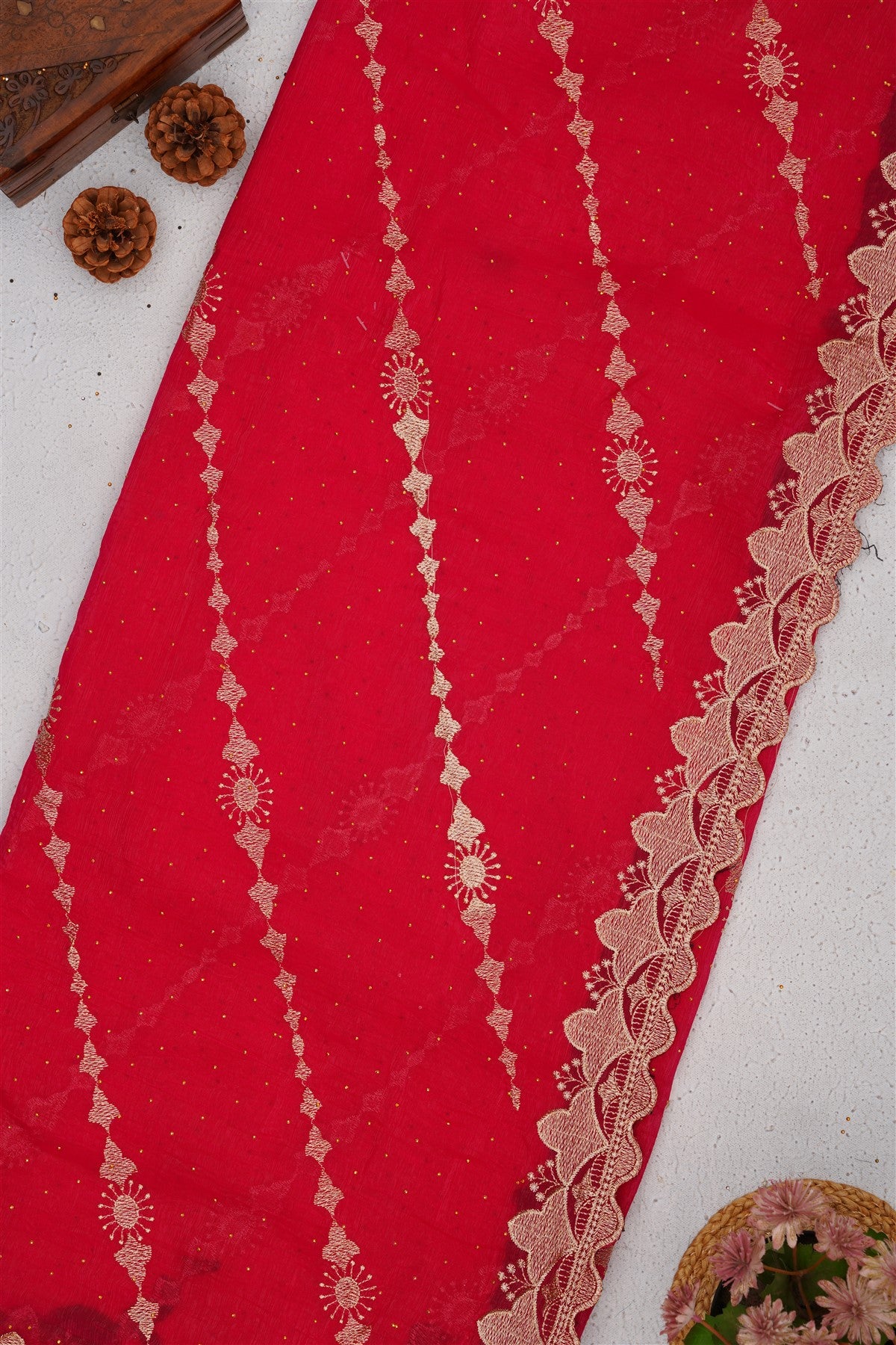 Fancy Frendy Chiffon Pink Saree
