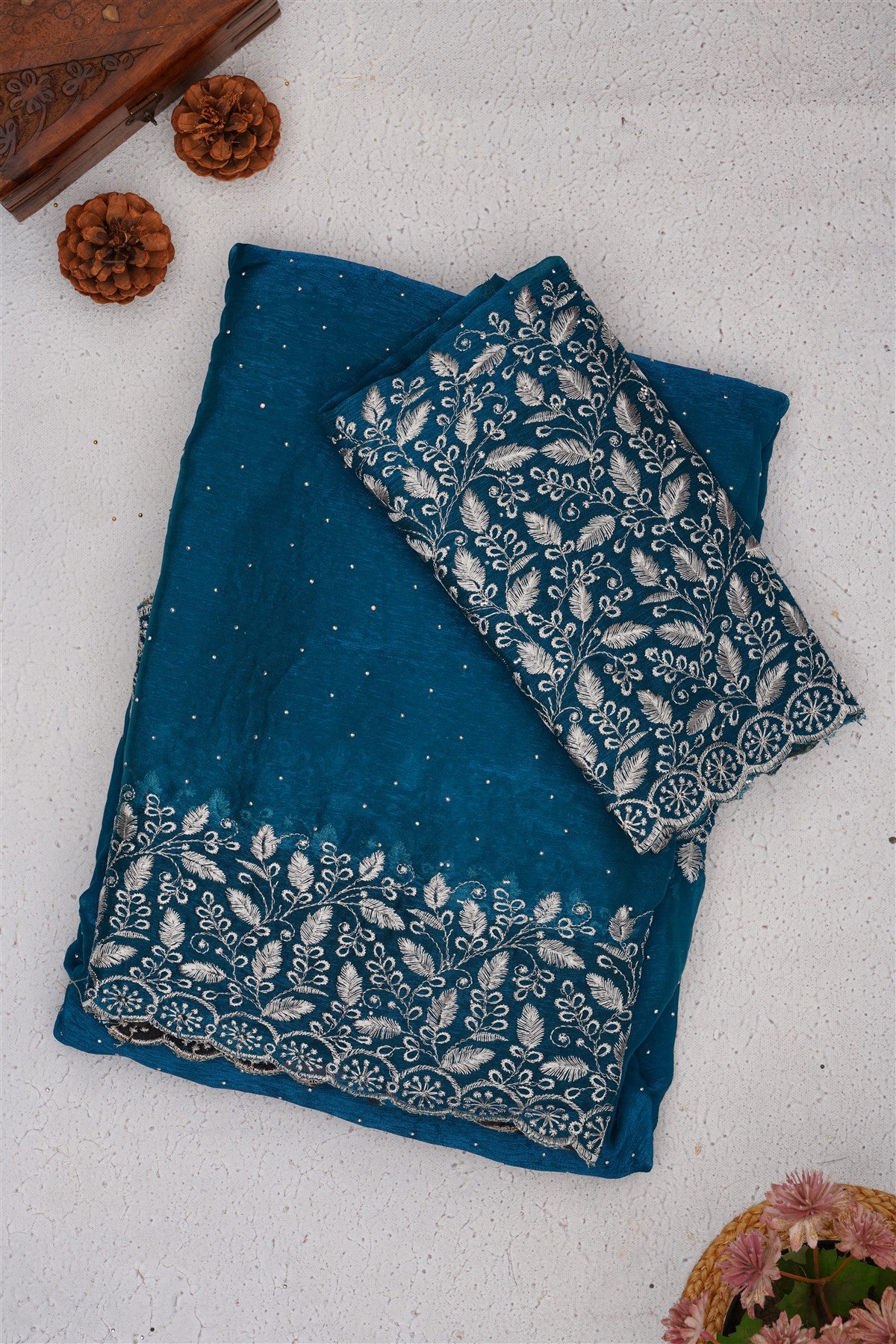 Fancy Frendy Chiffon Blue Saree
