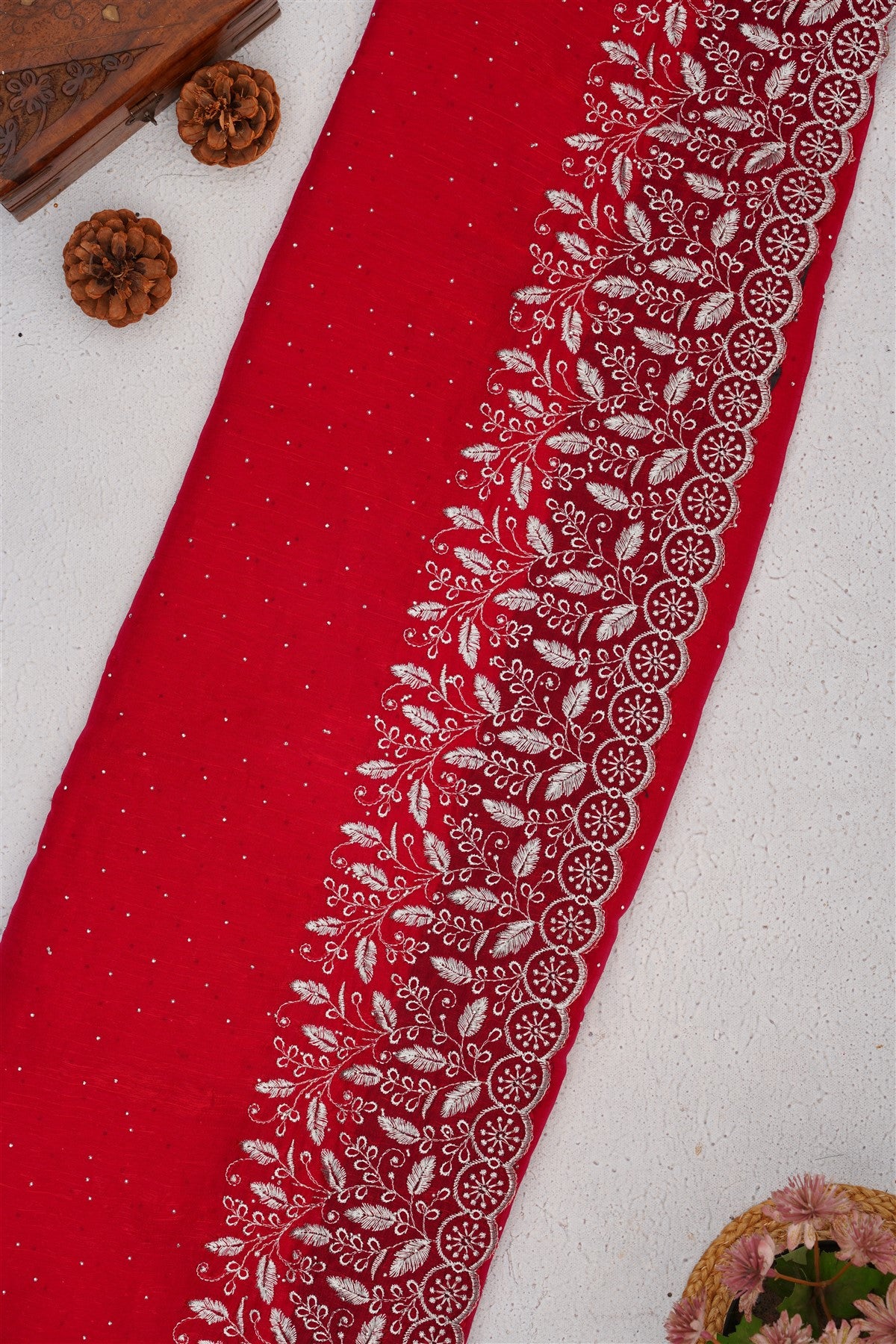 Fancy Frendy Chiffon Dark Pink Saree