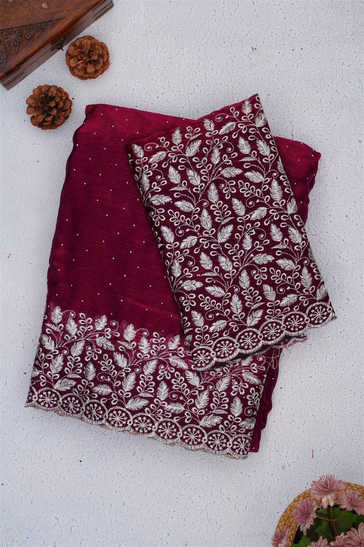 Fancy Frendy Chiffon Purple Saree