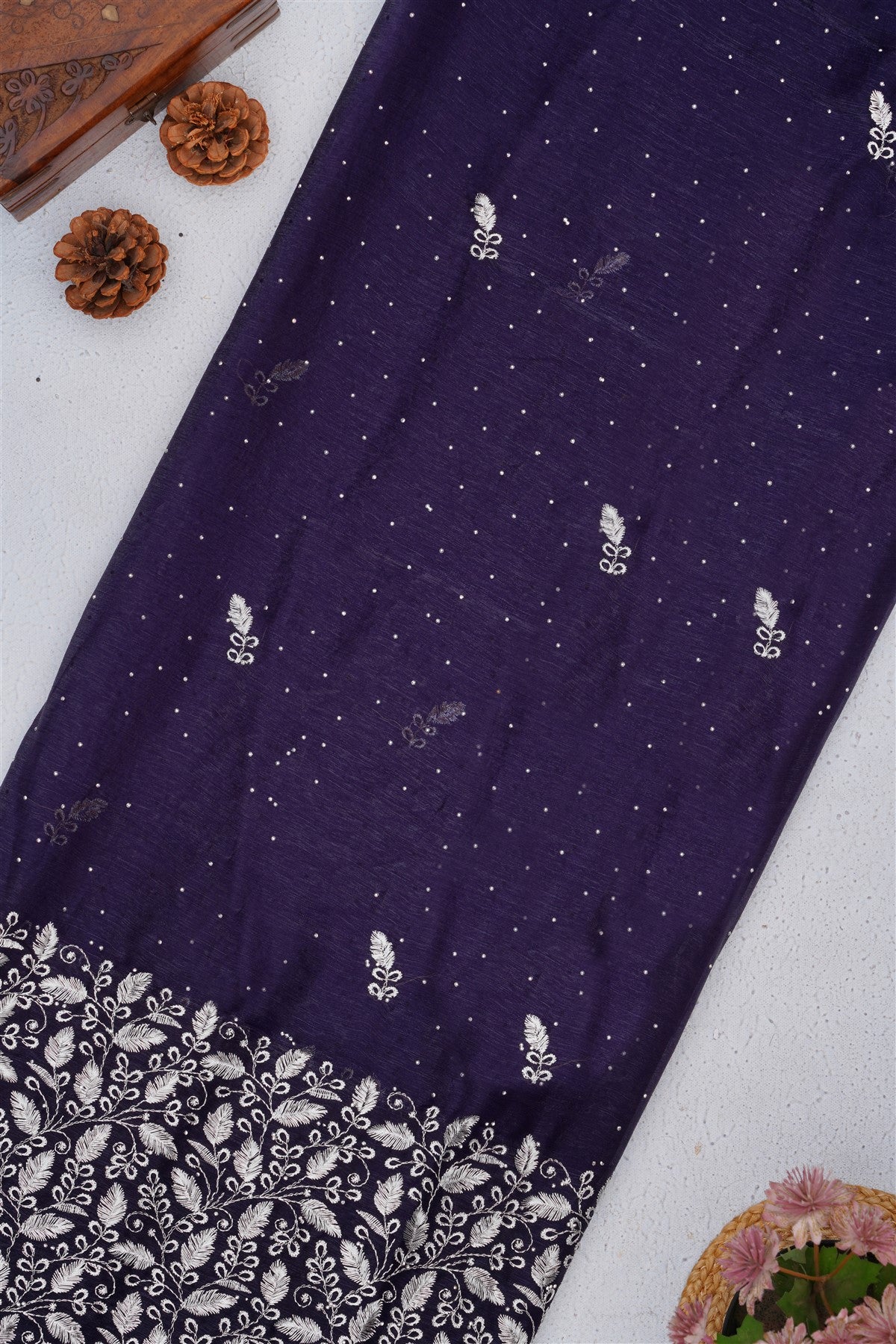 Fancy Frendy Chiffon Violet Saree
