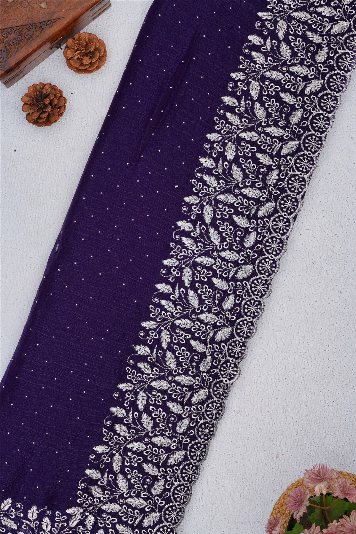 Fancy Frendy Chiffon Violet Saree