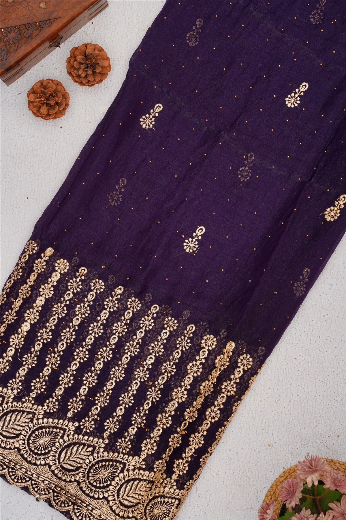 Fancy Frendy Satin Lavender Saree