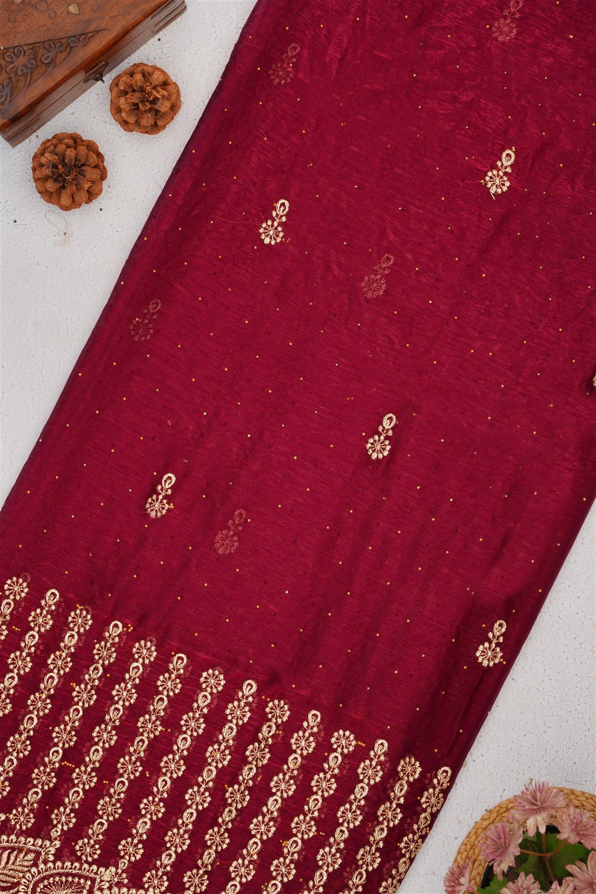 Fancy Frendy Satin Light Pink Saree