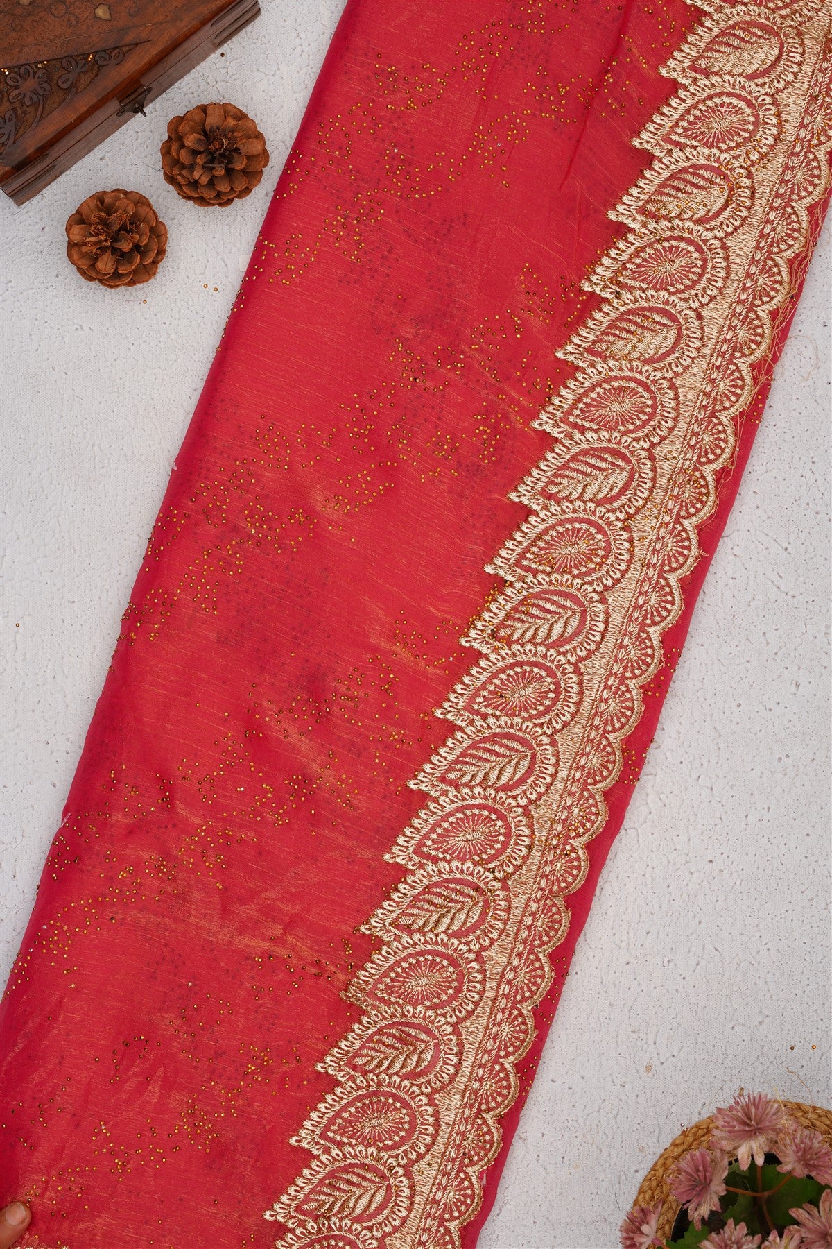 Fancy Frendy Satin Pink Saree