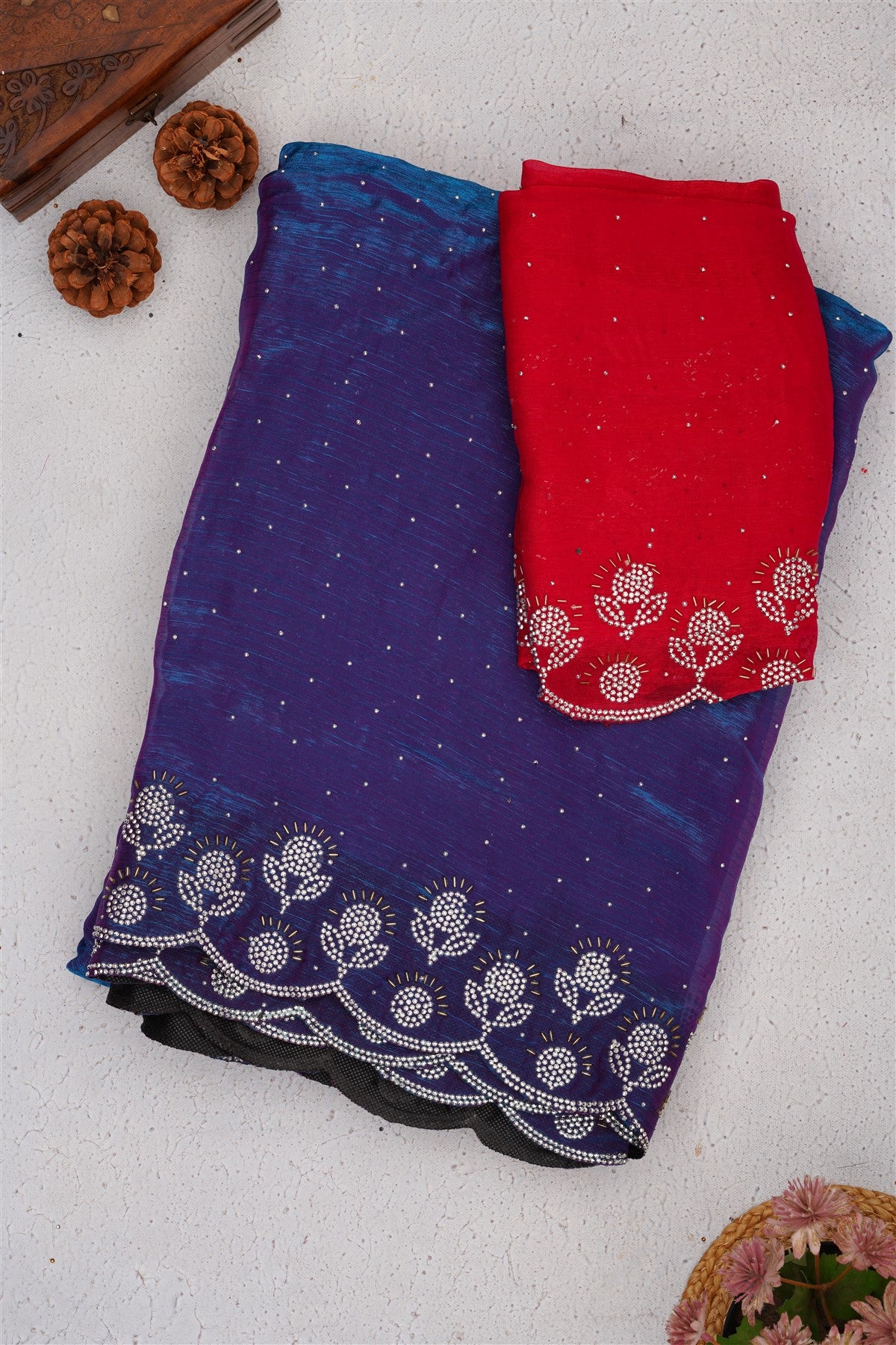 Fancy Frendy Chiffon Dual Shade Saree
