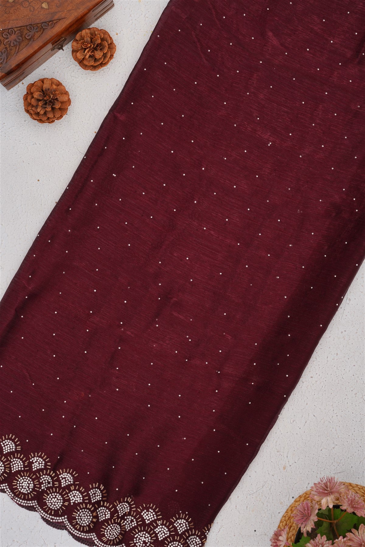 Fancy Frendy Chiffon Peach Saree