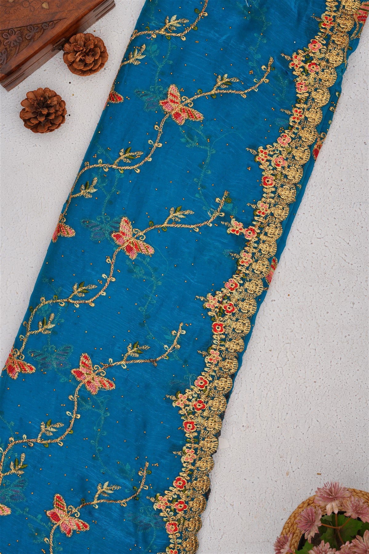 Fancy Frendy Chiffon Blue Saree
