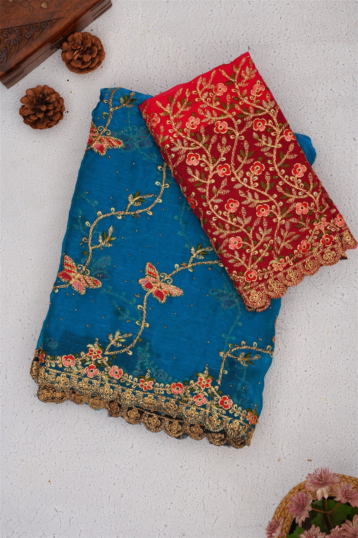Fancy Frendy Chiffon Blue Saree