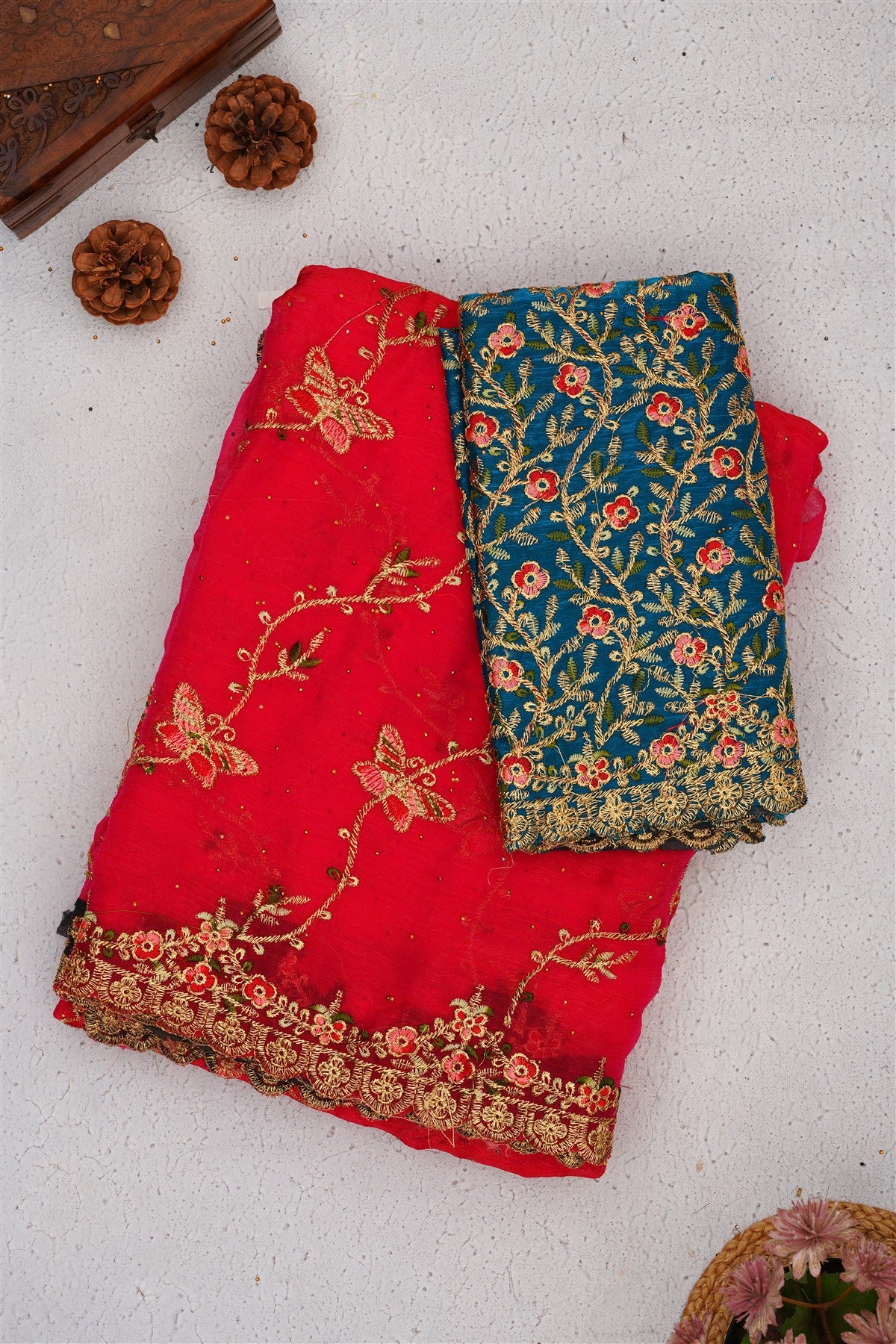 Fancy Frendy Chiffon Dark Pink Saree